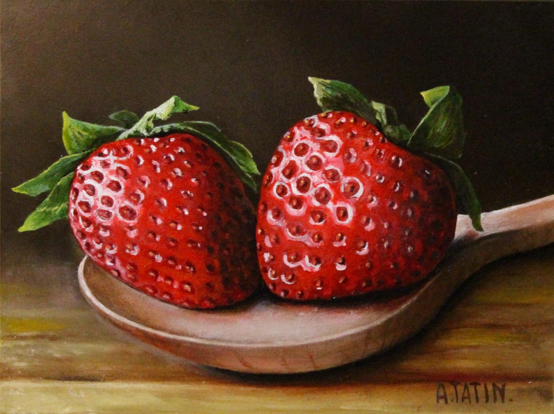 Las fresas son buenas para ti, Pintura al óleo