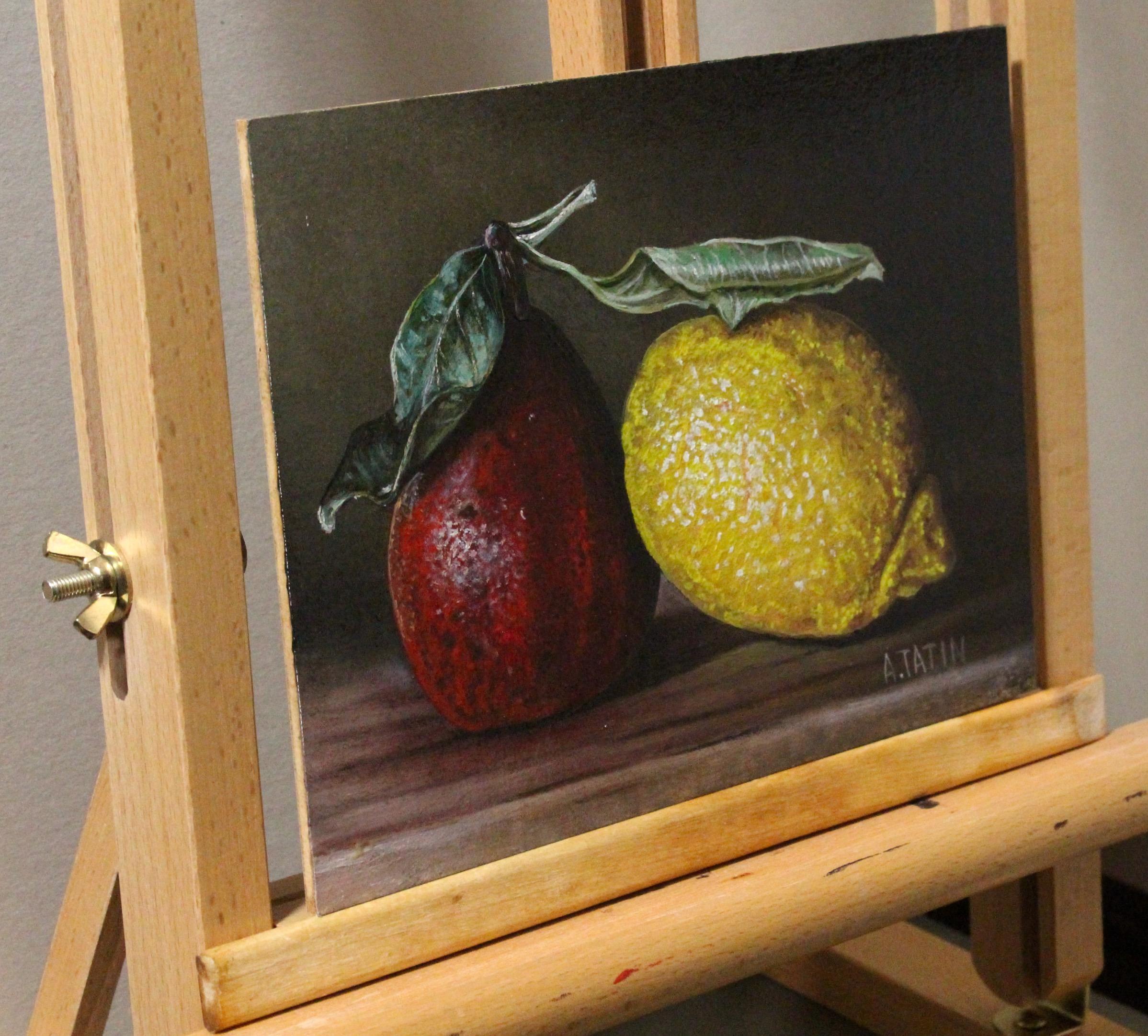 Agrodolce (pera e limone), Pittura ad olio - Painting di Art Tatin