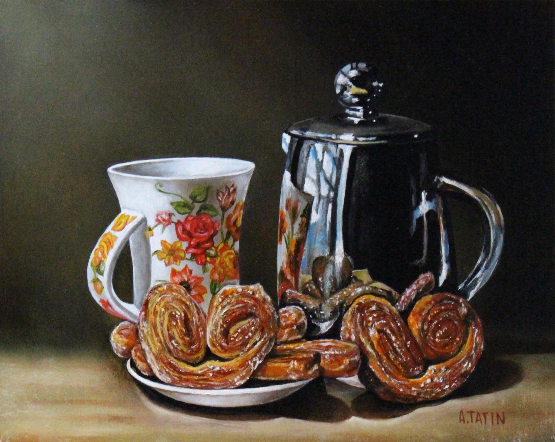 Tea and Cookies, Oil Painting