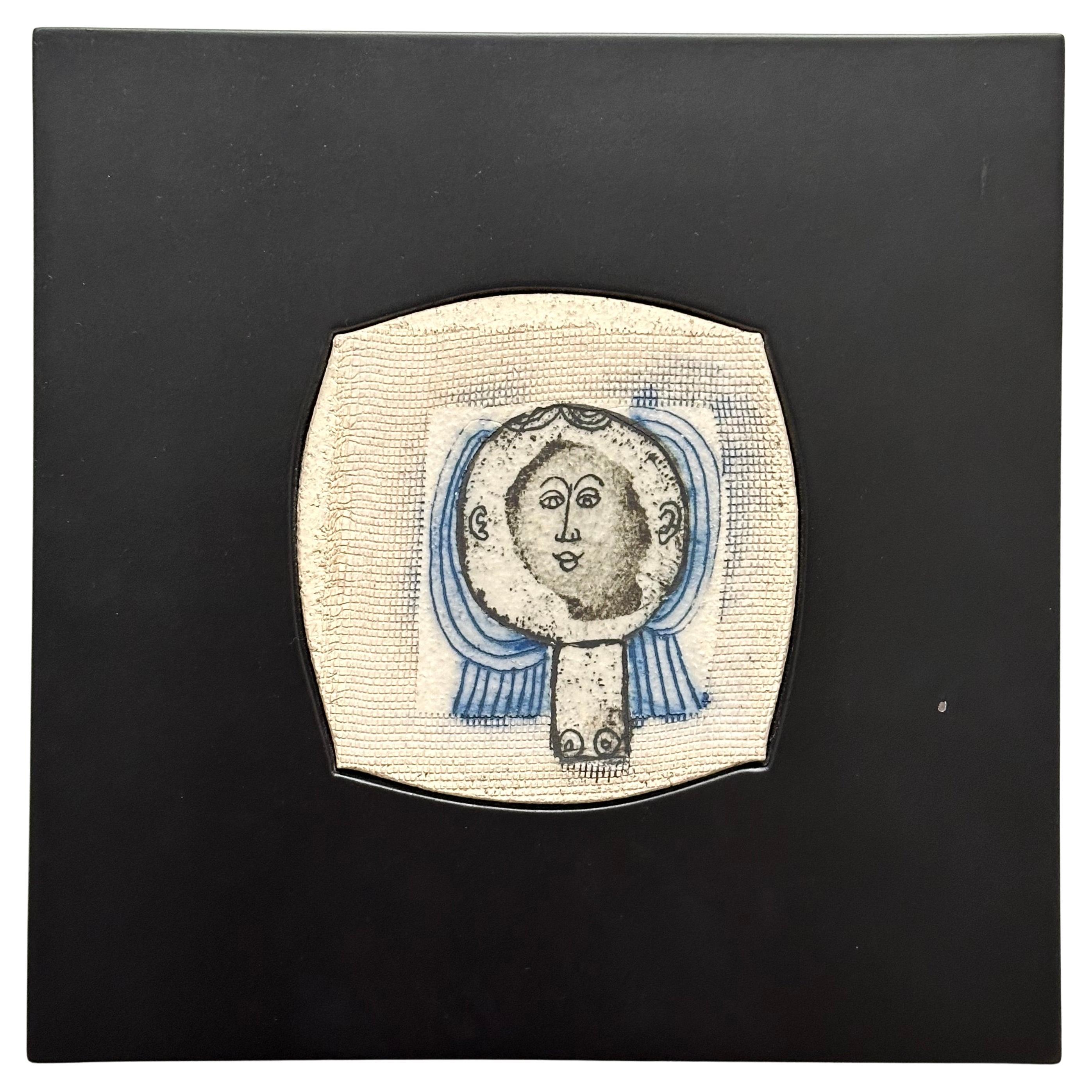 Miniature de carreau d'art, Roger Capron, Vallauris c. 1980