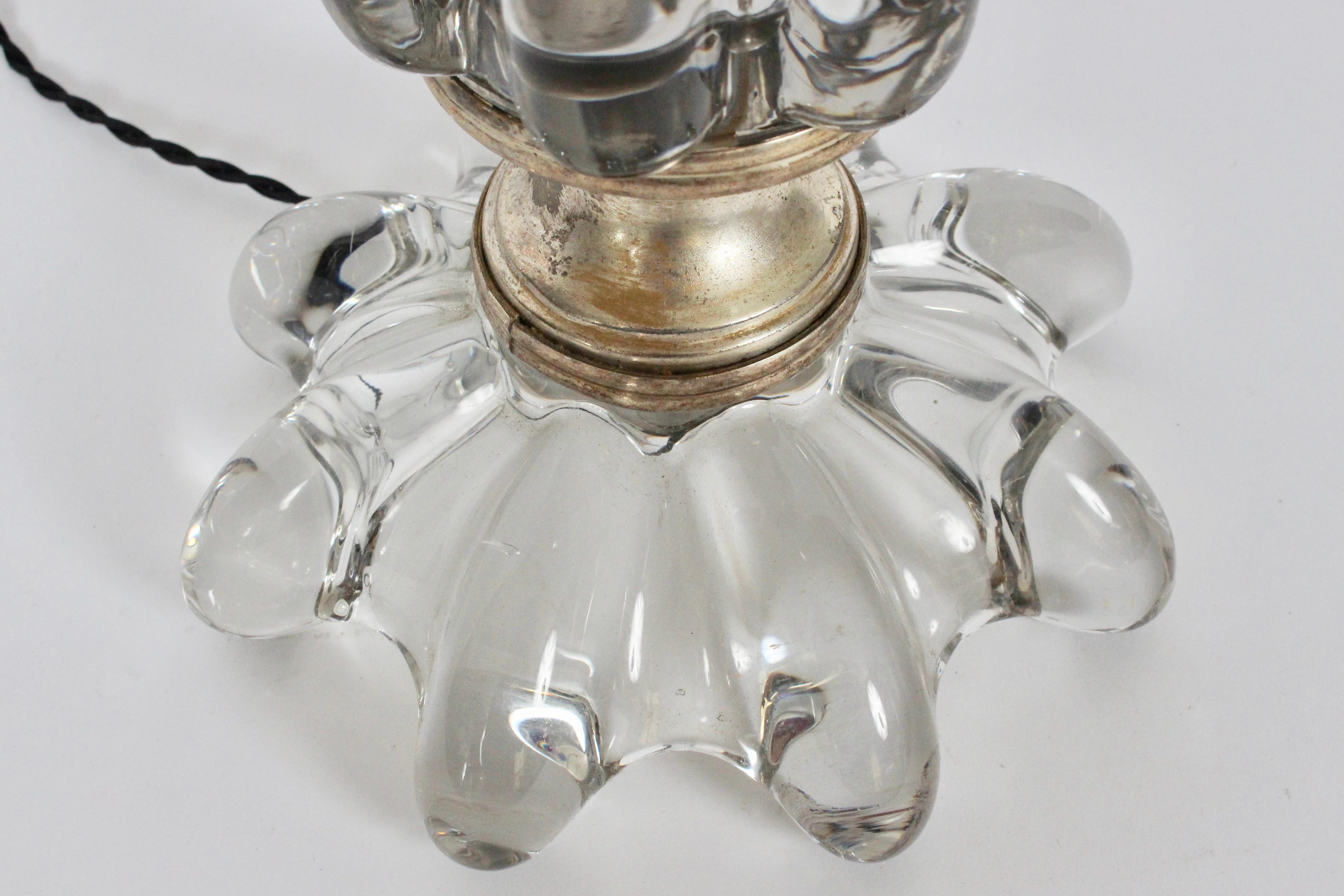 Französische Kristall-Tischlampe von Art Vannes, um 1950 im Angebot 6