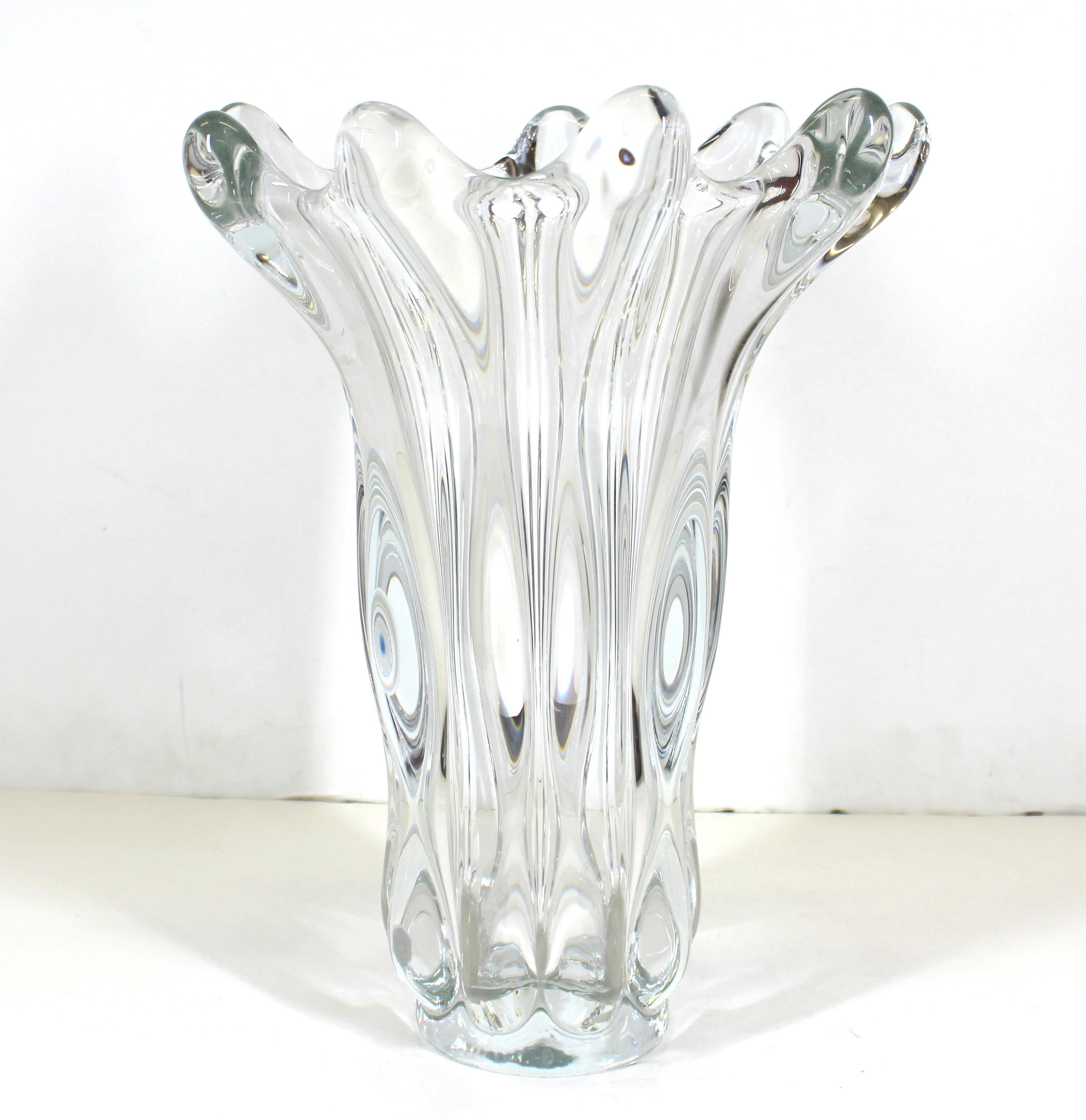 art vannes france crystal vase