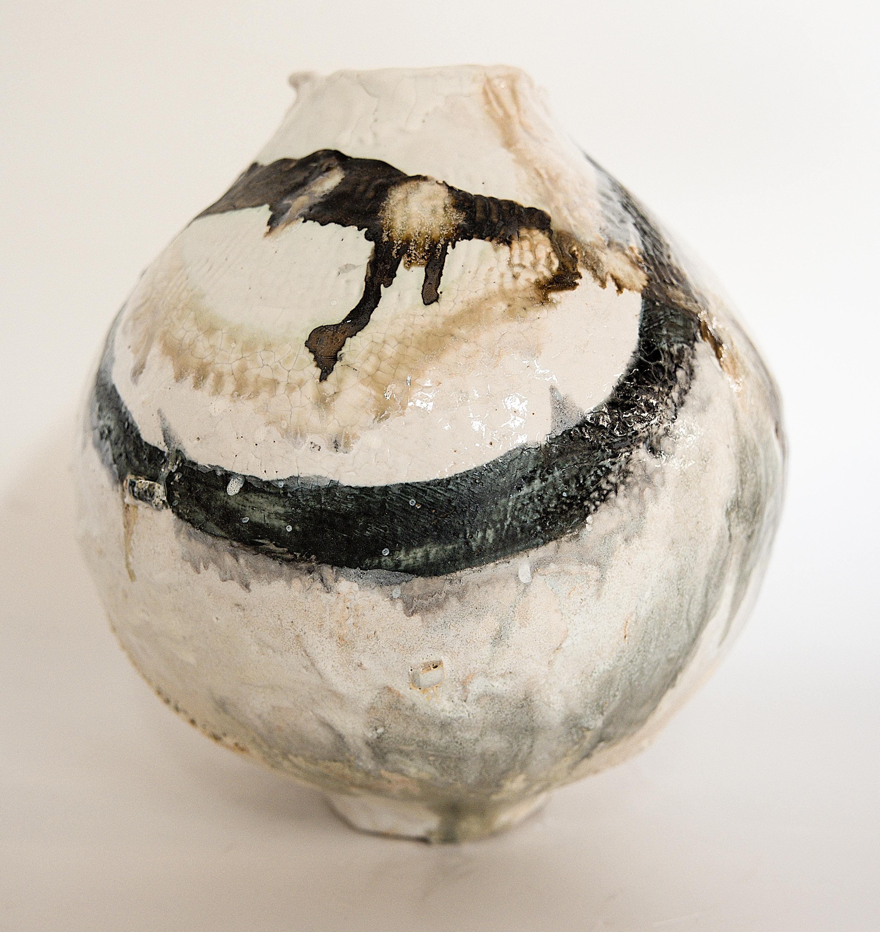 Stoneware Art Vase Moon II
