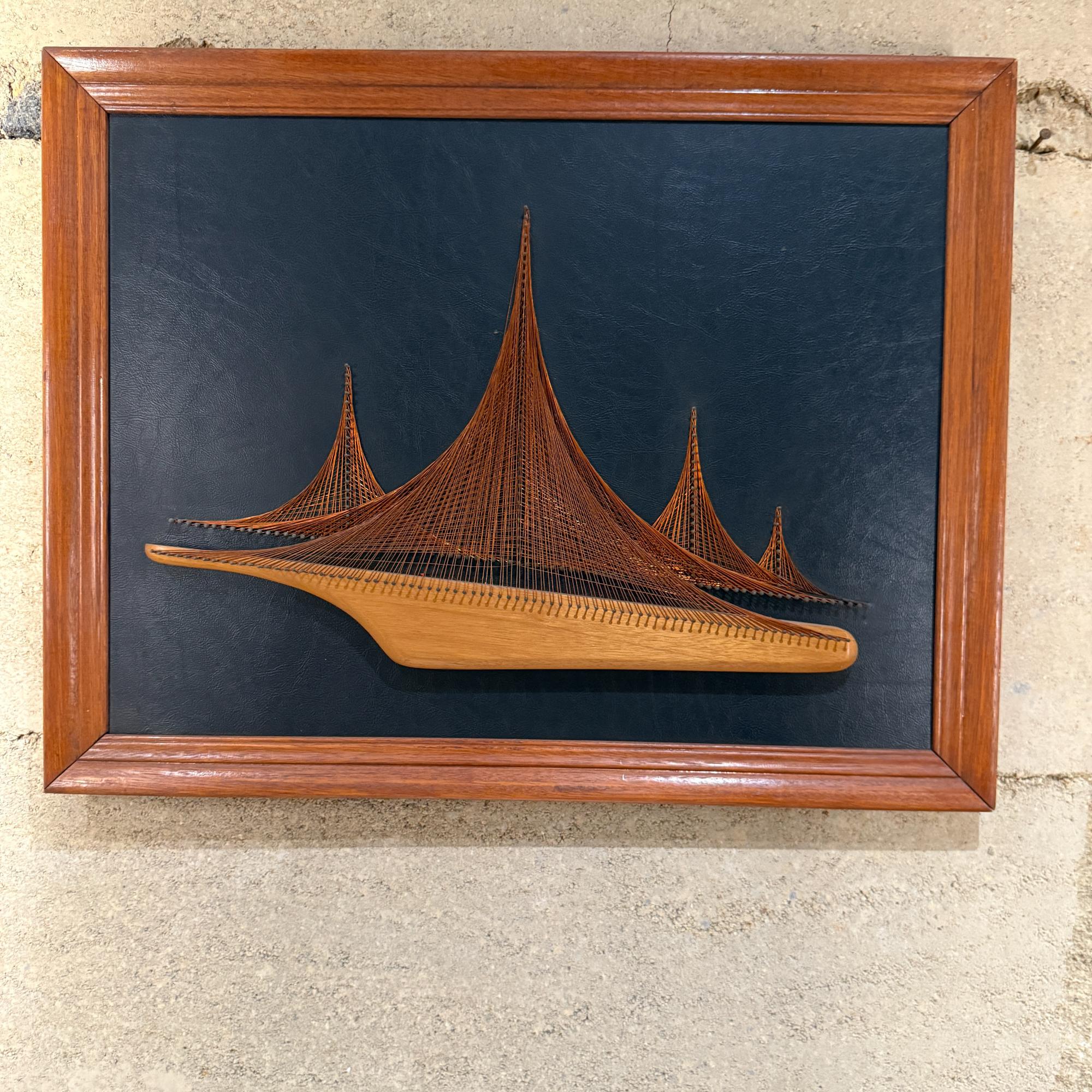 Kunst Wand Kupfer Symmographie Kunst Segelboot Mid-Century (Moderne der Mitte des Jahrhunderts) im Angebot
