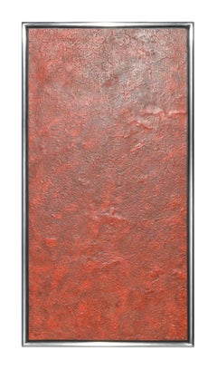 Red Wall Panel Handmade in Italy with Steel Frame Mid-century Modern available