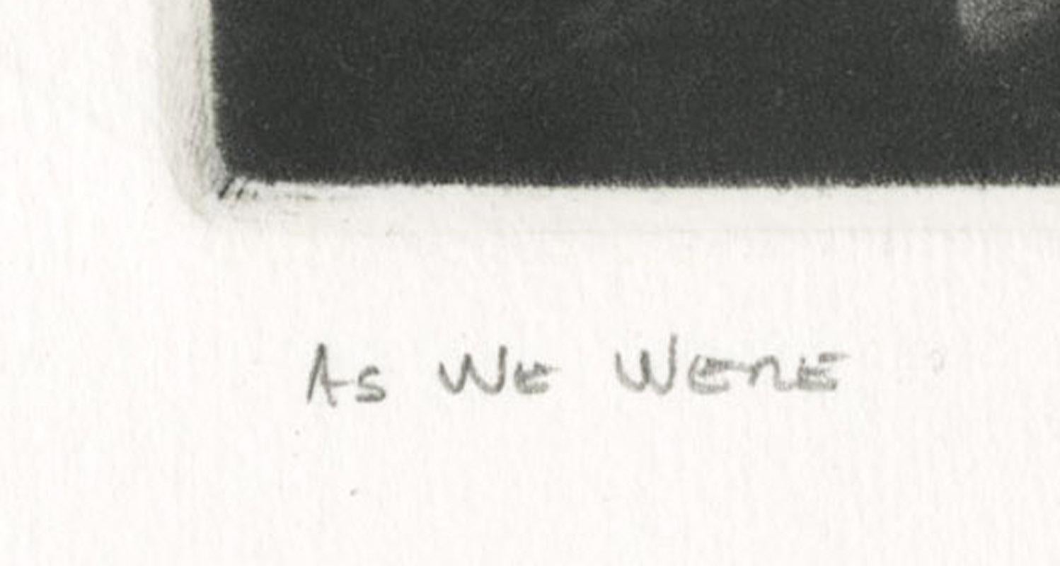 As We Were
Mezzotint printed on Hannemuelle Copperplate paper, 2014
Signed and dated in pencil lower right (see photo)
Titled lower left (see photo)
Chop stamp of the publisher, The Print Club of Cleveland, Lugt 2049b, lower left corner of the recto