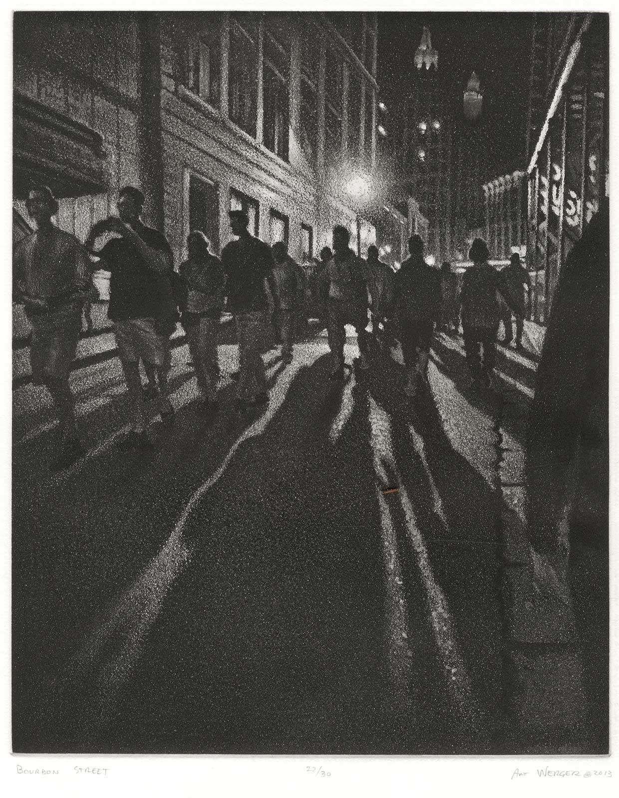 Bourbon Street, New Orleans  - American Modern Print by Art Werger