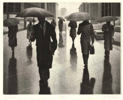 Cloudburst (An army of umbrellas march down Fifth Avenue in New York City)