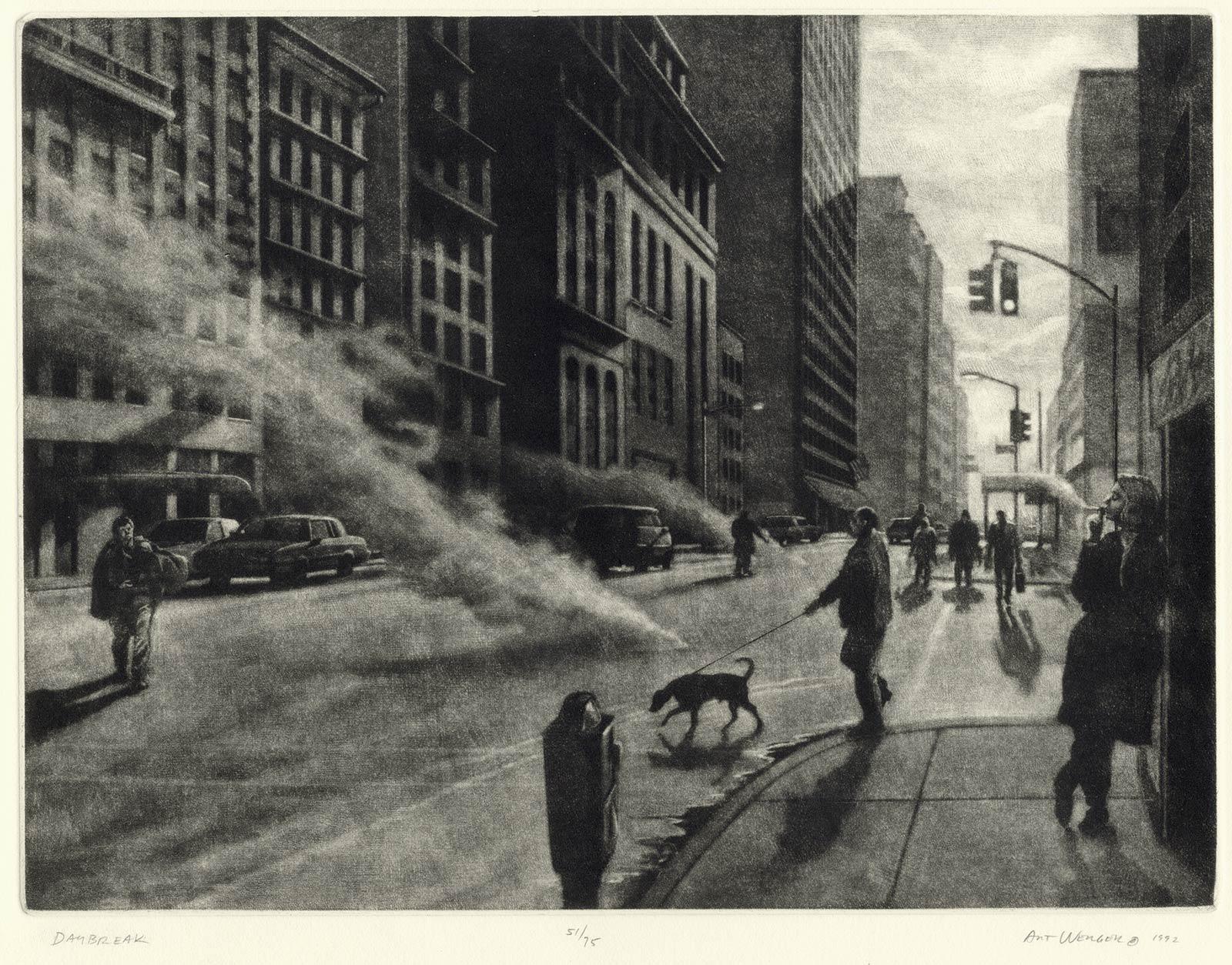 It's morning in America -- New York City to be precise. Steam spews from the vents in the street as a man walks his dog and a stylish woman leans suggestively against a building smoking a cigarette.  Is she getting an early start for work or perhaps