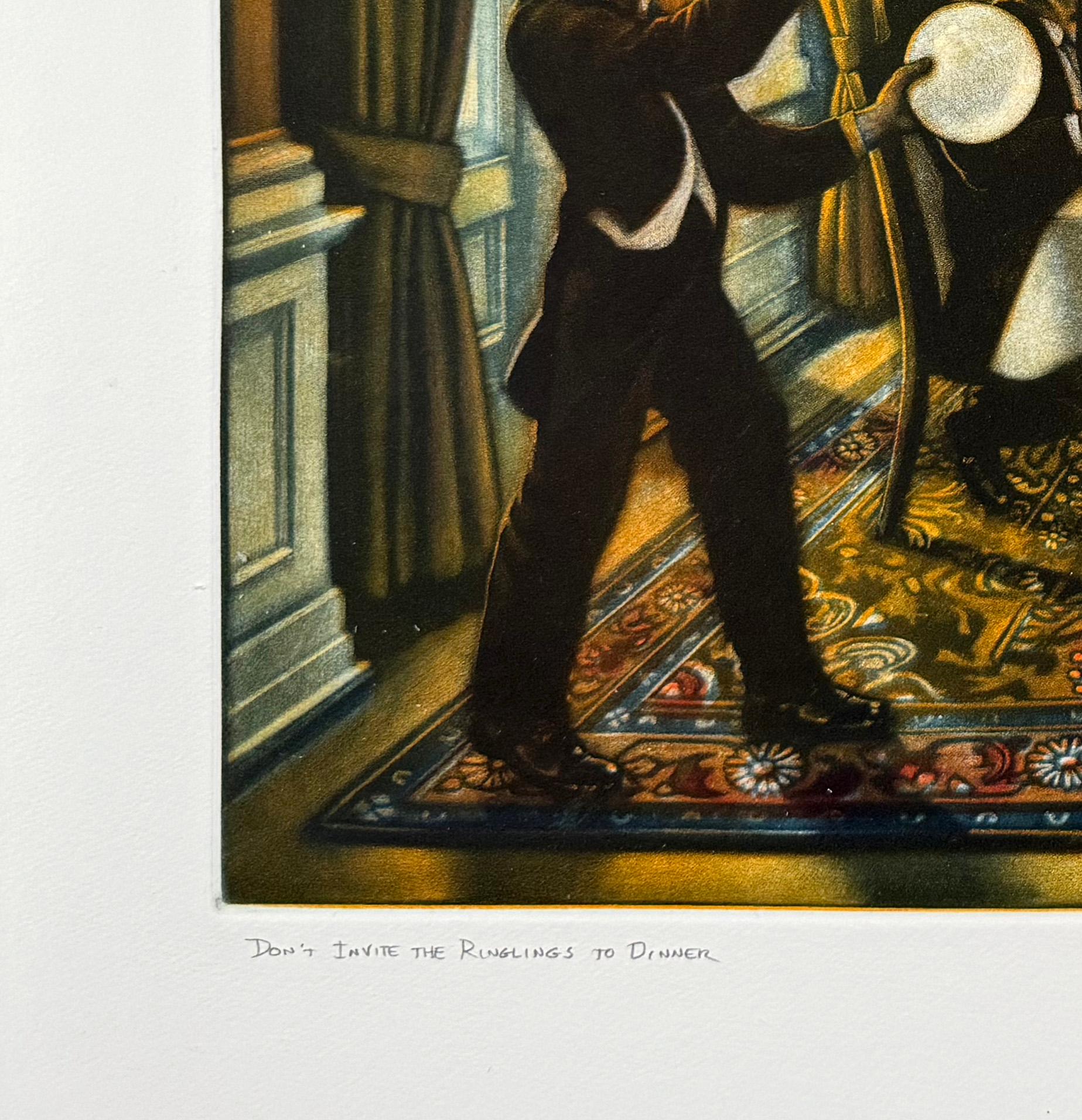 Don't Invite the Ringling to Dinner (color version) - Contemporary Print by Art Werger