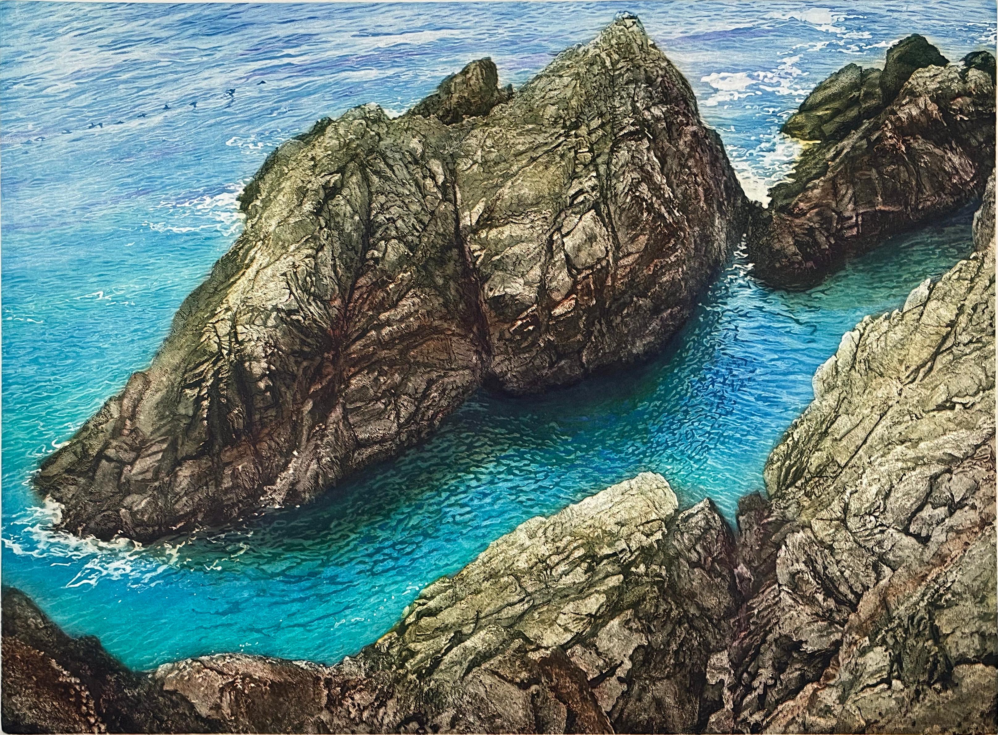 Medium: Etching w/ Aquatint
Year: 2033
Edition: 20
Image Size: 24 x 32 inches

Rocky outcroppings off the California coastline. 

Werger has received over 250 awards in national and international exhibitions. In 2015 he recieved the Guanlan