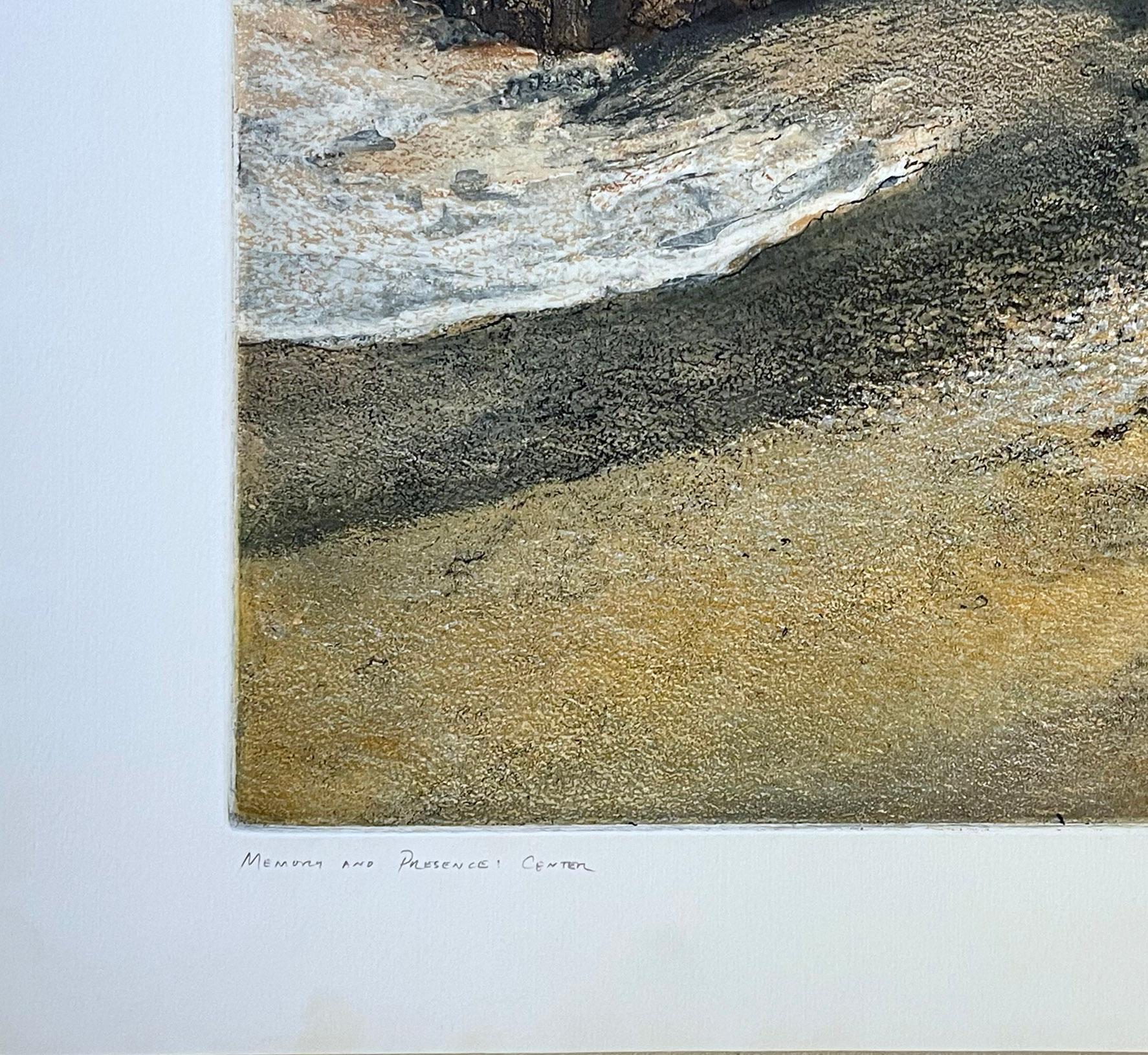 Mémoire et Presence (moyen) - Gris Landscape Print par Art Werger