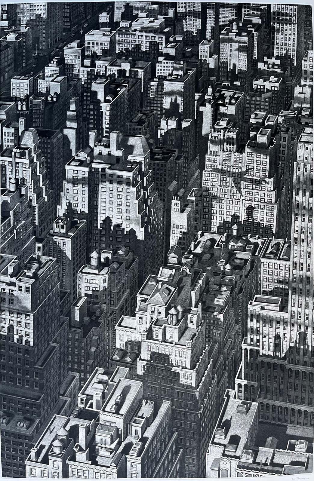 New Morning (Flying over New York City / black and white edition of just 5) - Print by Art Werger