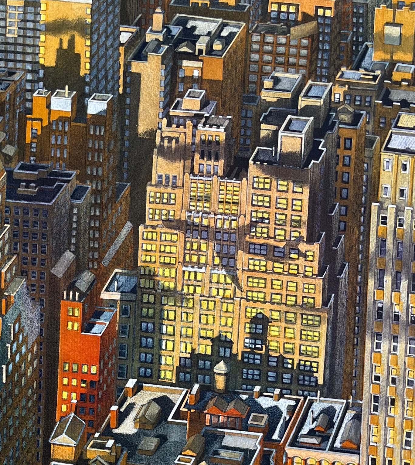 New Morning (Überfliegen von New York City) – Print von Art Werger