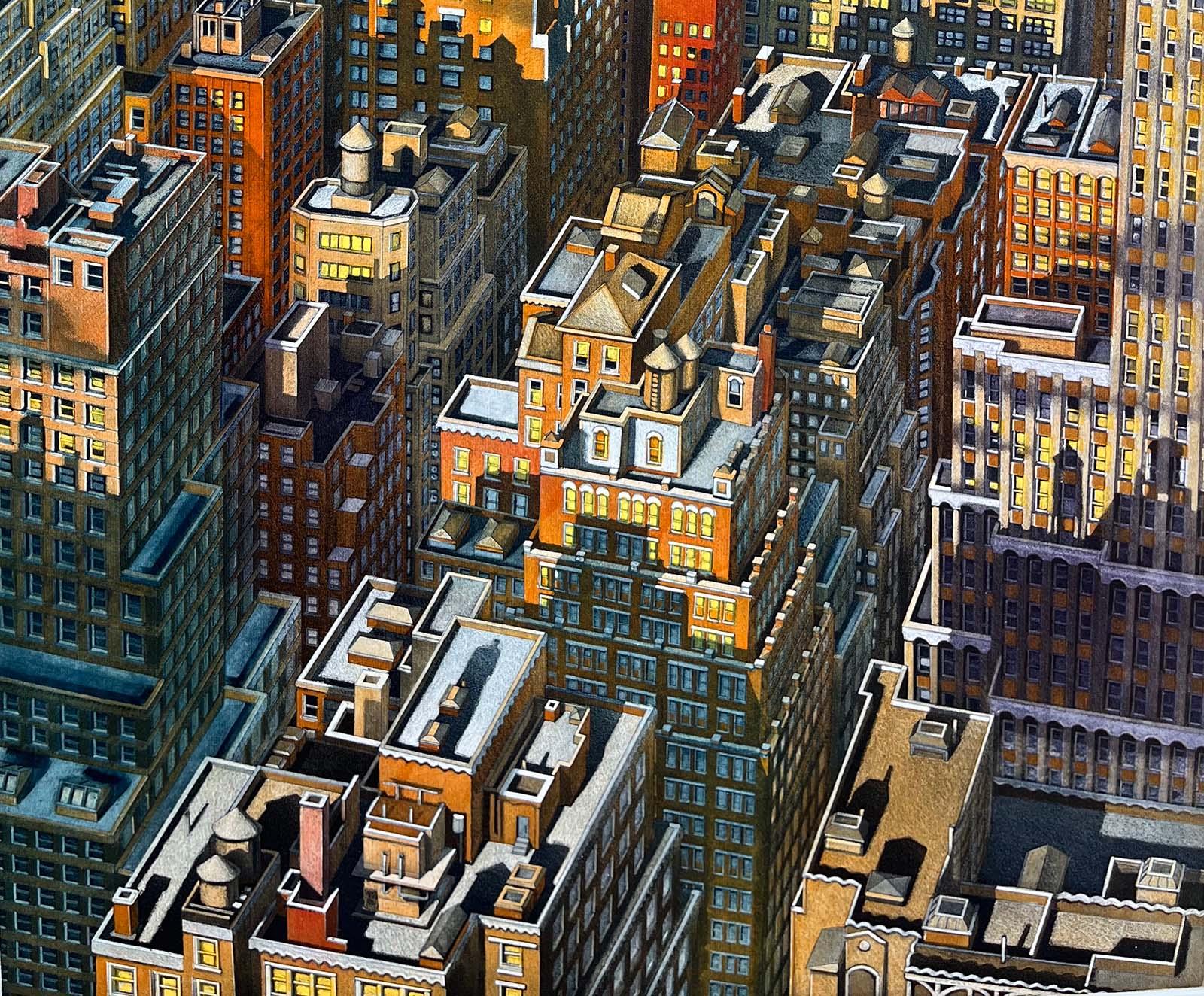 New Morning (Überfliegen von New York City) (Amerikanische Moderne), Print, von Art Werger