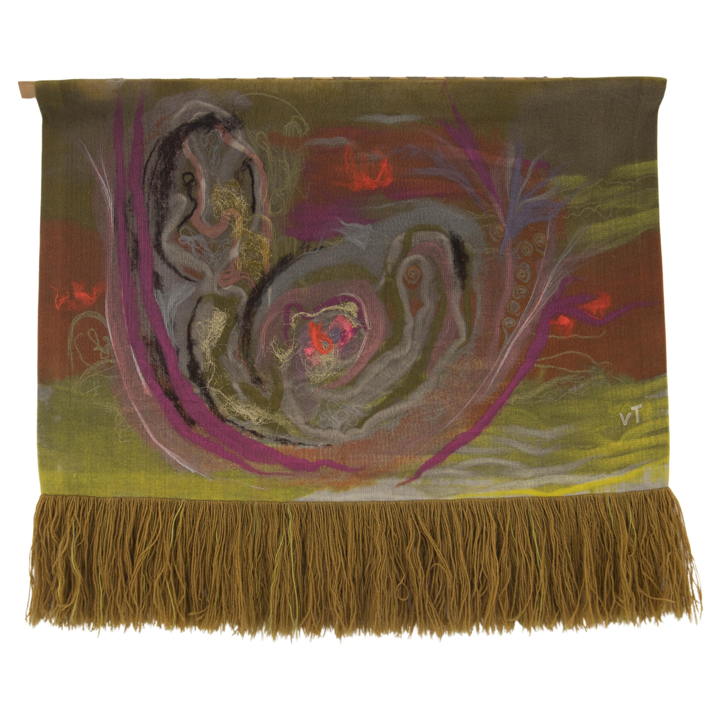 Art Wool Tapestry "Tropical Summer" by Věra Tošenovská, 1974