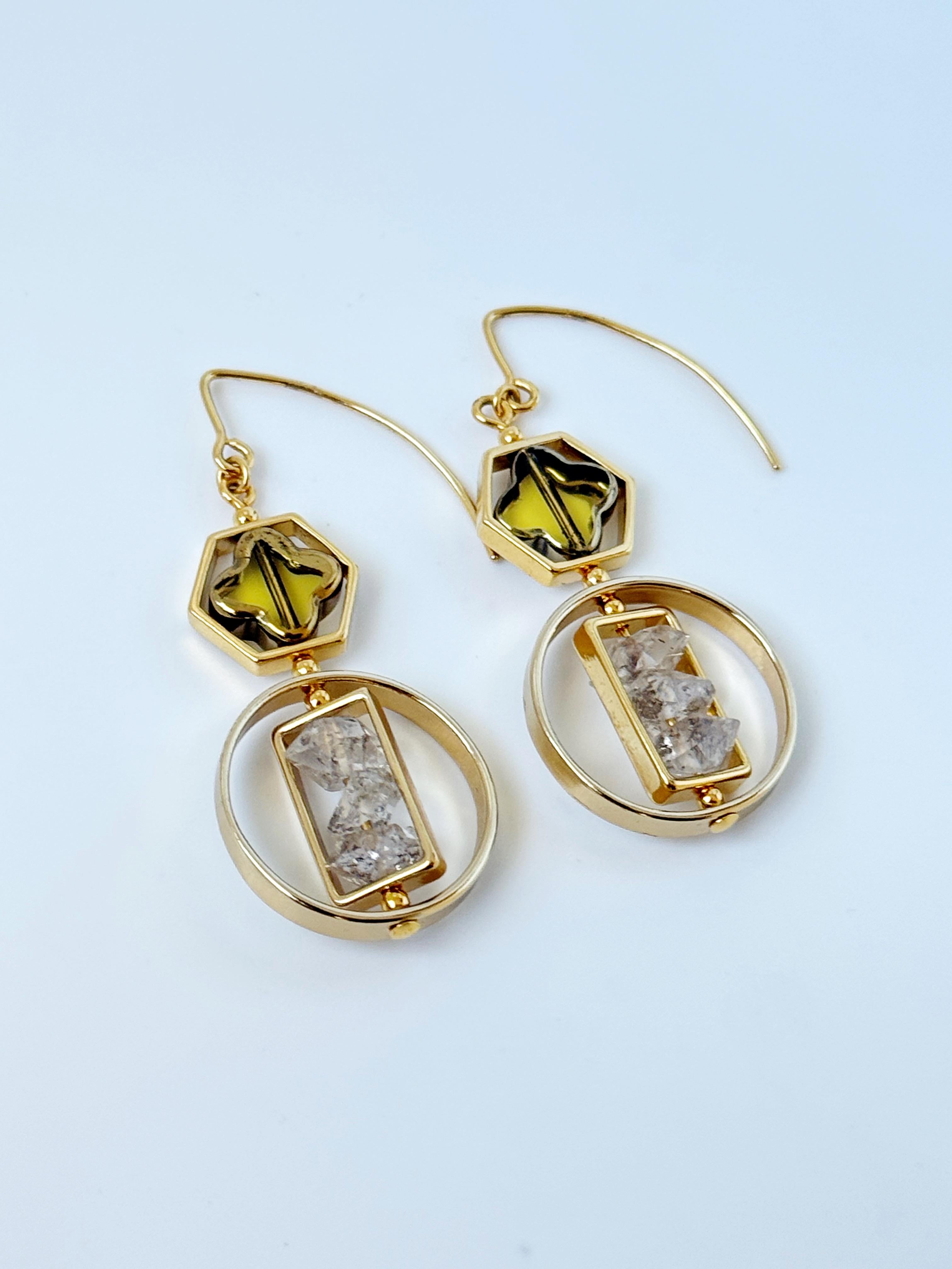 da uomo o donna Orecchini con pietre preziose Art x Herkimer in vendita