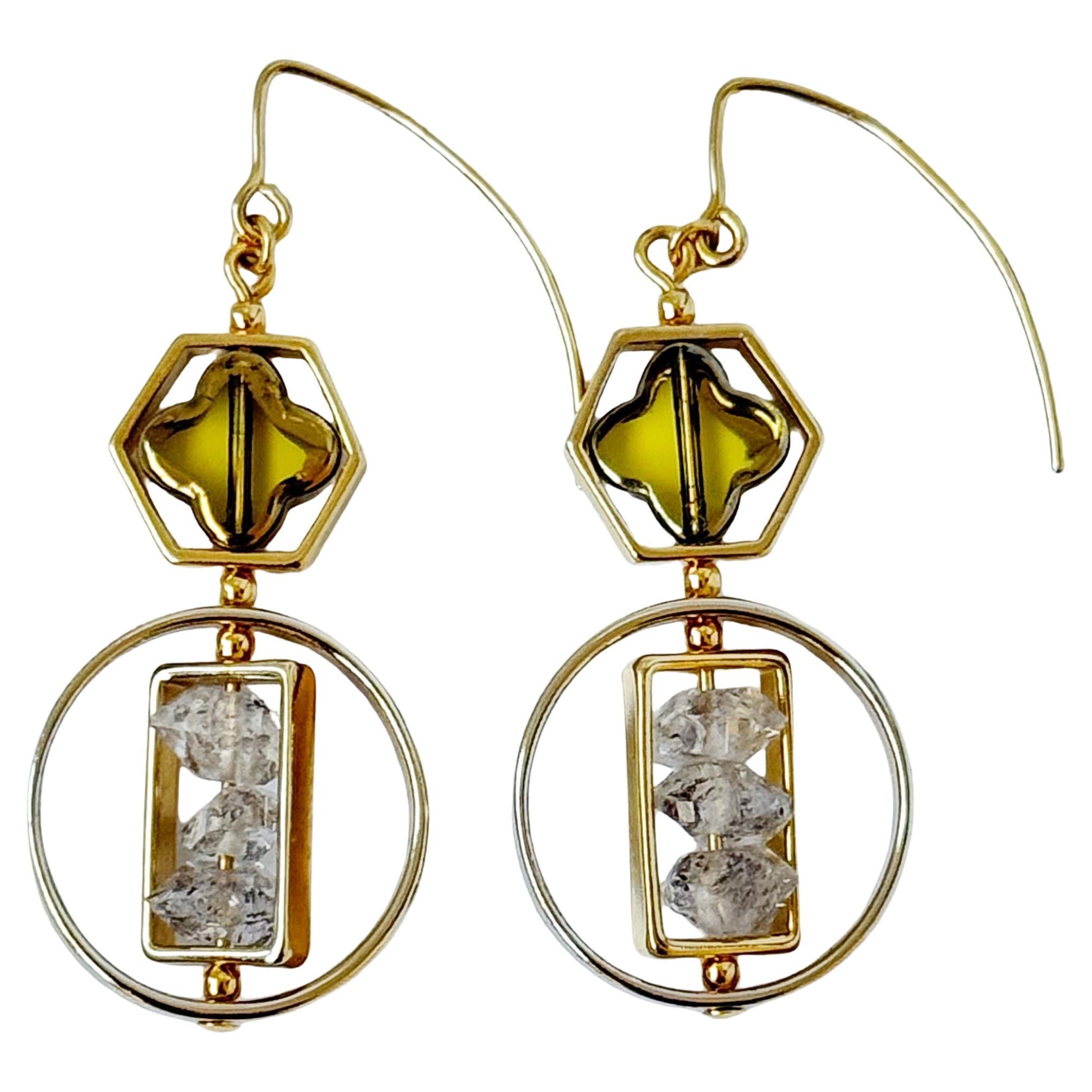 Orecchini con pietre preziose Art x Herkimer in vendita