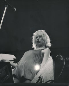 Debbie Harry (Blondie) Leaning Back on Stage Fine Art Print