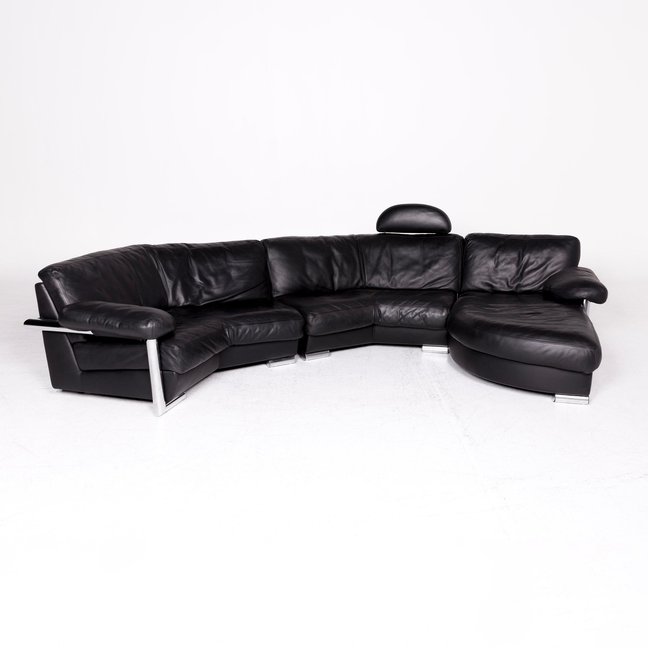 We bring to you an Artanova Medea designer leather corner sofa black genuine leather sofa couch.

Product measurements in centimeters:

Depth 90
Width 320
Height 74
Seat-height 47
Rest-height 58
Seat-depth 119
Seat-width 135
Back-height