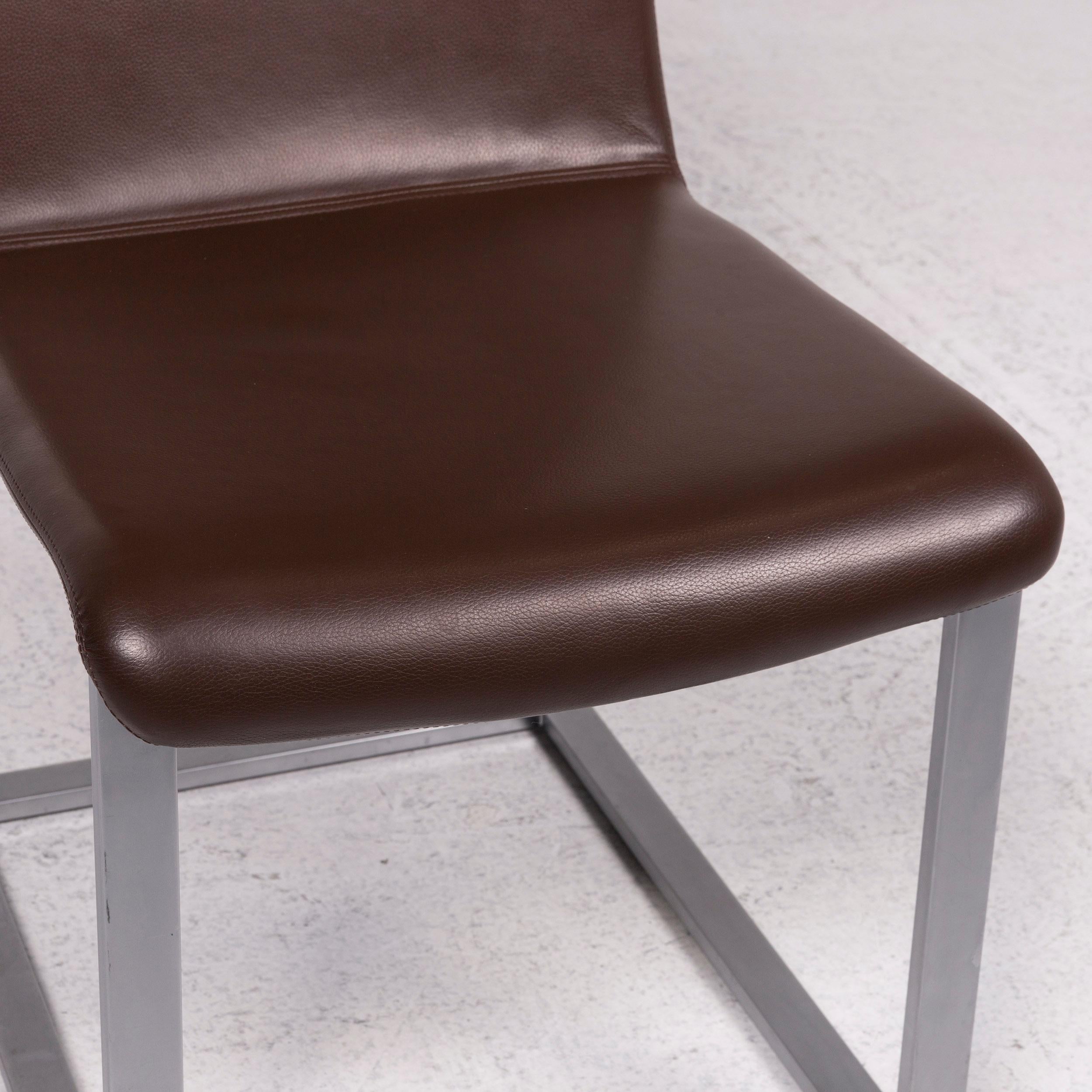 Modern Artanova Uranos Leather Chair Brown Armchair