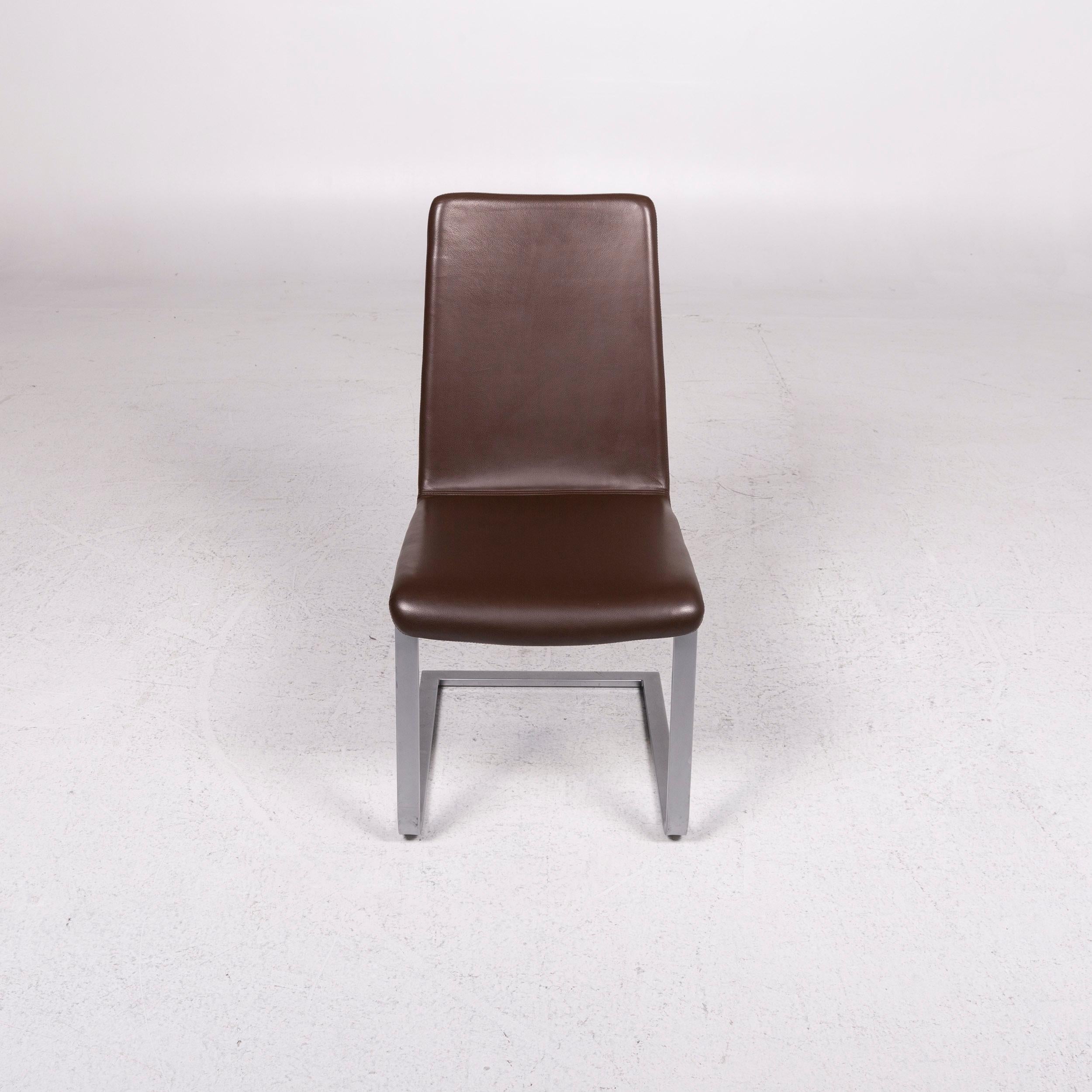Artanova Uranos Leather Chair Brown Armchair In Excellent Condition In Cologne, DE