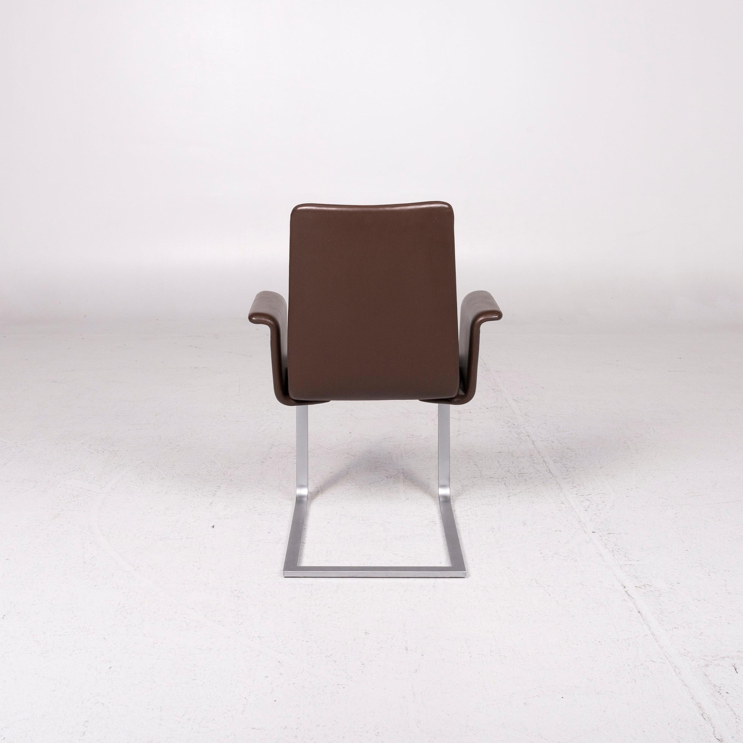 Artanova Uranos Leather Chair Set Brown Armchair 1