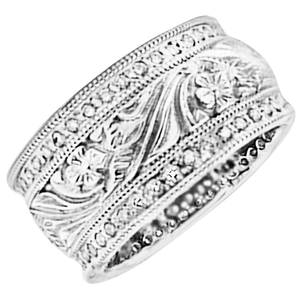  Eternity Diamond Band Ring .75 Carat White Gold Artcarved