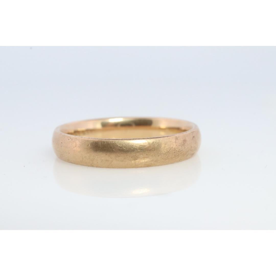Artcarved JR Wood 10K Band. Jonc de mariage vintage Wood & Sons ART Carved Sz9 Bon état - En vente à Port Charlotte, FL