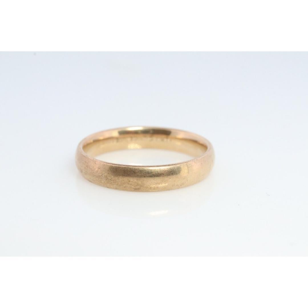 Artcarved JR Wood 10K Band. Jonc de mariage vintage Wood & Sons ART Carved Sz9 en vente 2