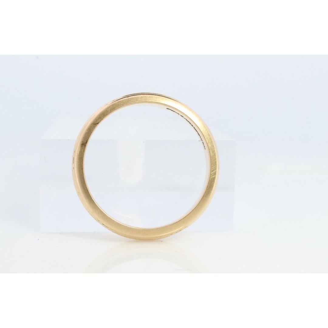 ARTCARVED JR Wood and Sons 14k Gold ART geschnitzter dicker Ehering. Geprägt im Angebot 4