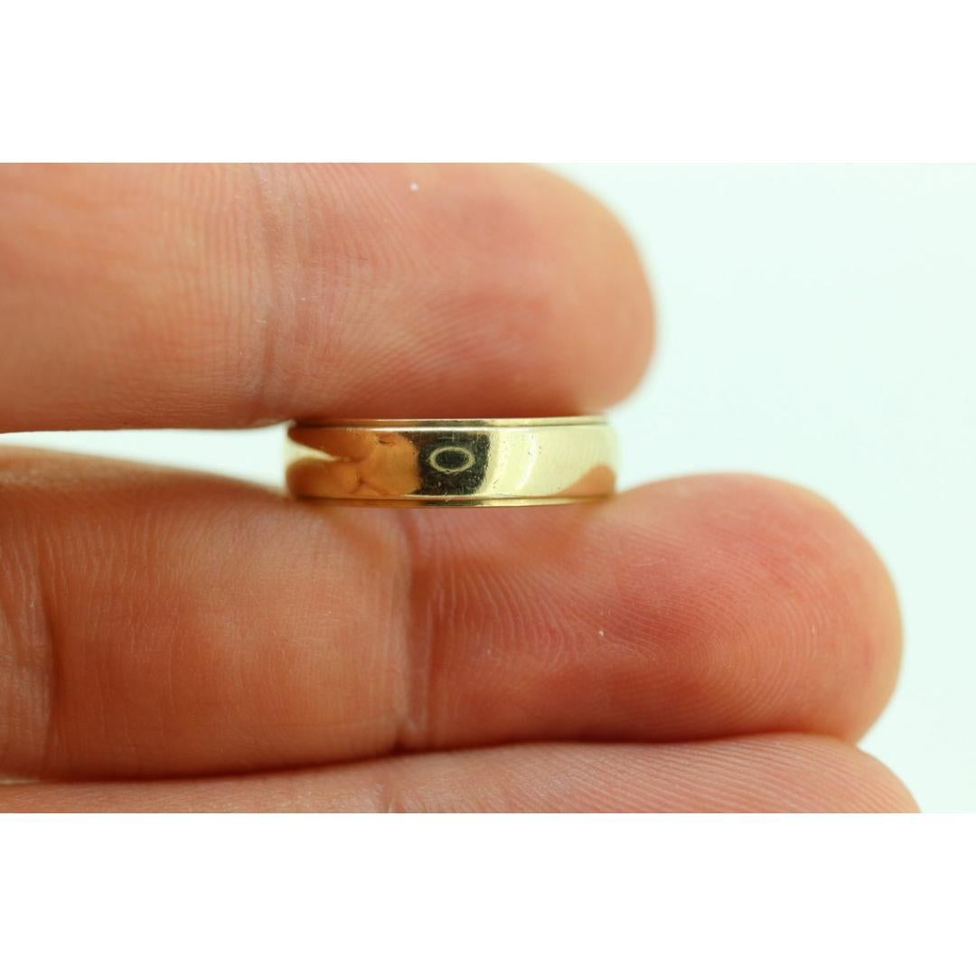 ARTCARVED JR Wood and Sons, alliance large en or 14 carats, taille 4,75 en vente 2