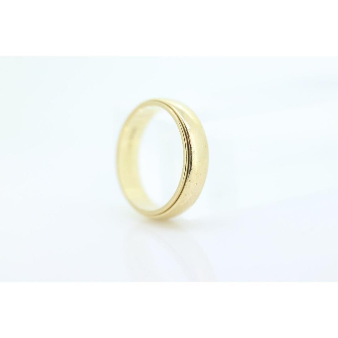ARTCARVED JR Wood and Sons, alliance large en or 14 carats, taille 4,75 en vente 4