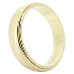 ARTCARVED JR Wood and Sons 14k Gold wide wedding band Ring Sz 4.75