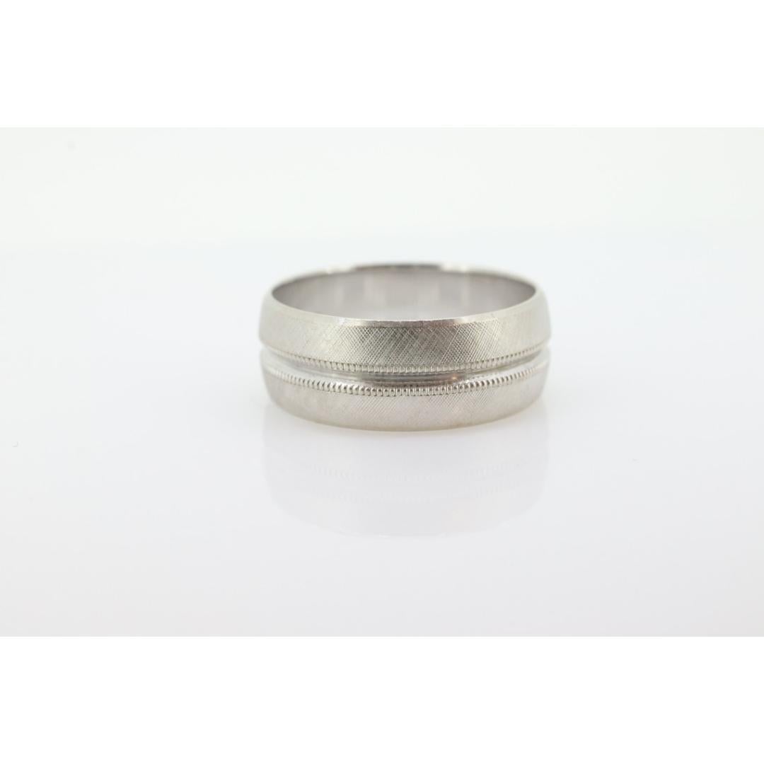 ARTCARVED JR Wood and Sons 14k Gold Breite Ehering Ring Sz 6. Diamantschliff im Zustand „Gut“ im Angebot in Port Charlotte, FL