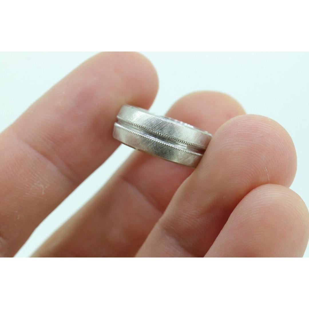 ARTCARVED JR Wood and Sons 14k Gold Breite Ehering Ring Sz 6. Diamantschliff im Angebot 2