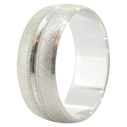 ARTCARVED JR Wood and Sons 14k Gold Wide wedding band Ring Sz 6. Diamond cut