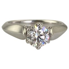 Artcarved Light Carat Solitaire Ring with GIA Certificate 14 Karat 4.5 Grams