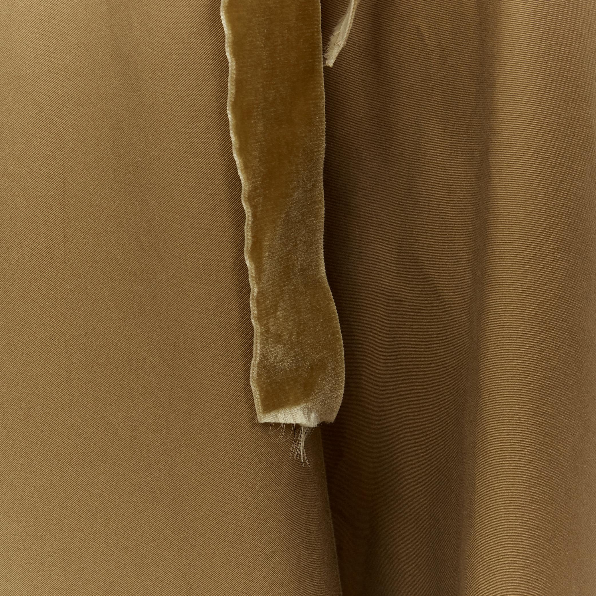 ARTCLUB Casa Miller gold lurex brown cotton twill wrap maxi dress M For Sale 2