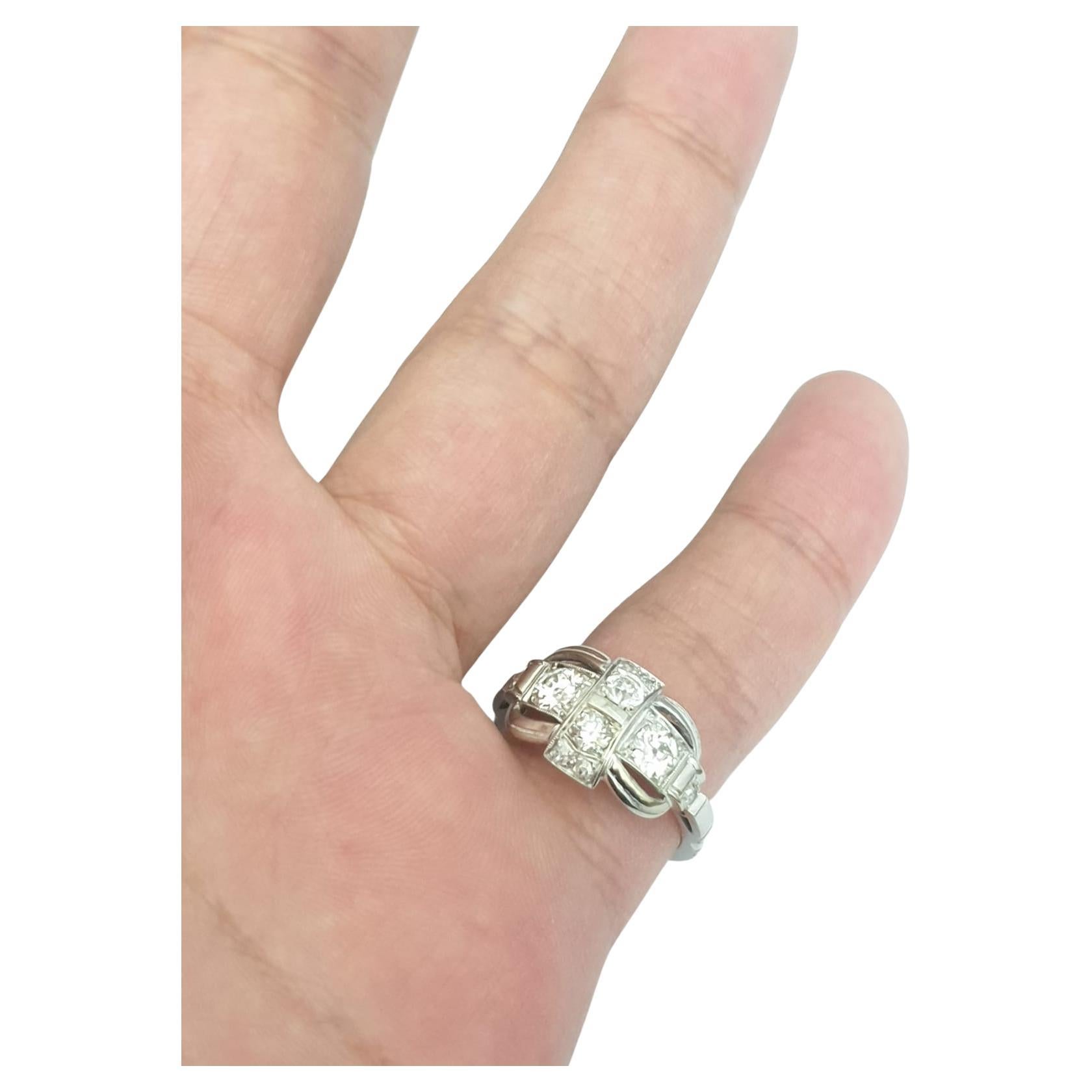 Art Deco Diamond Gold Ring 2