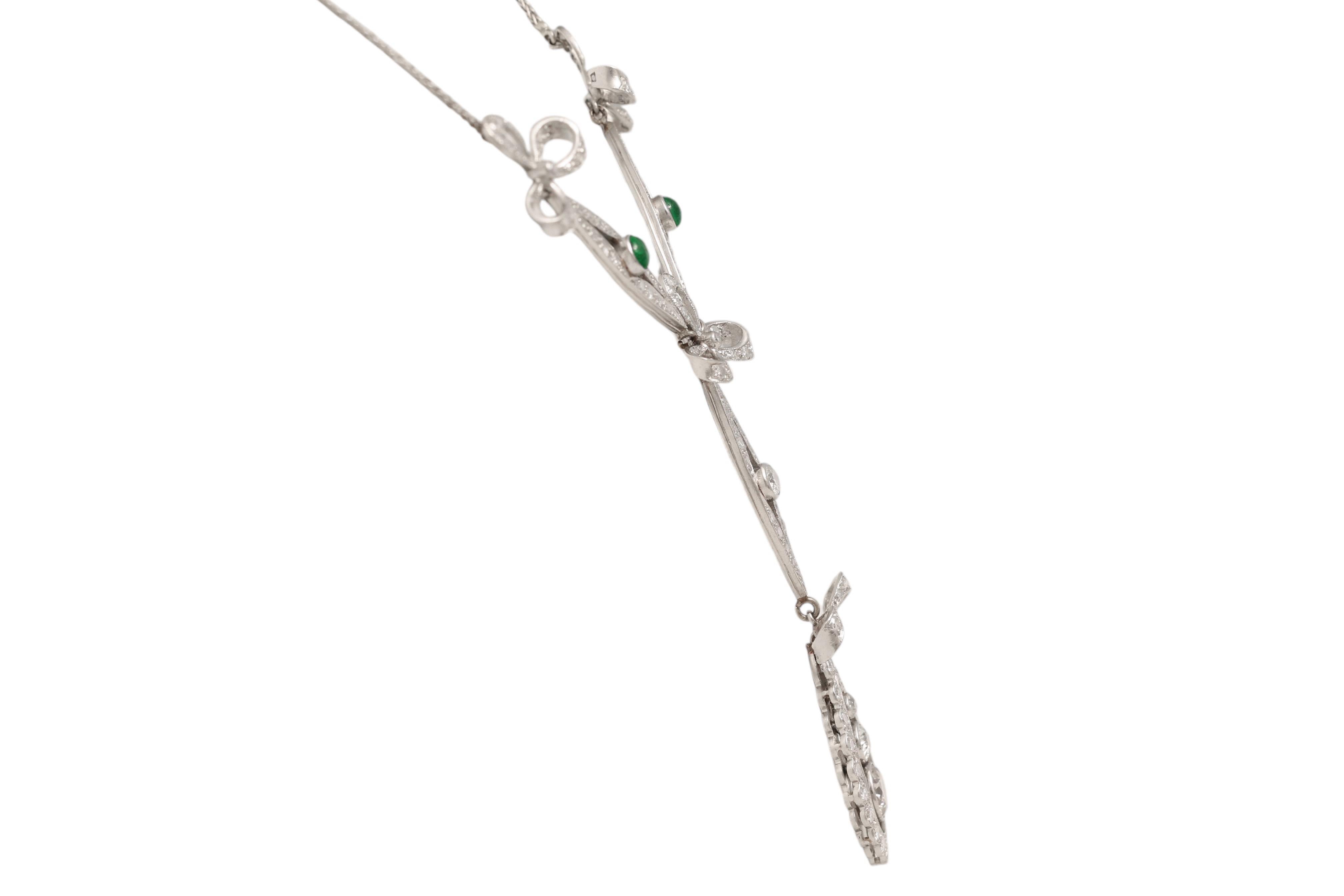 Collana Artdeco 1920 s Plainum e oro 18 Kt con diamanti In condizioni ottime in vendita a Antwerp, BE