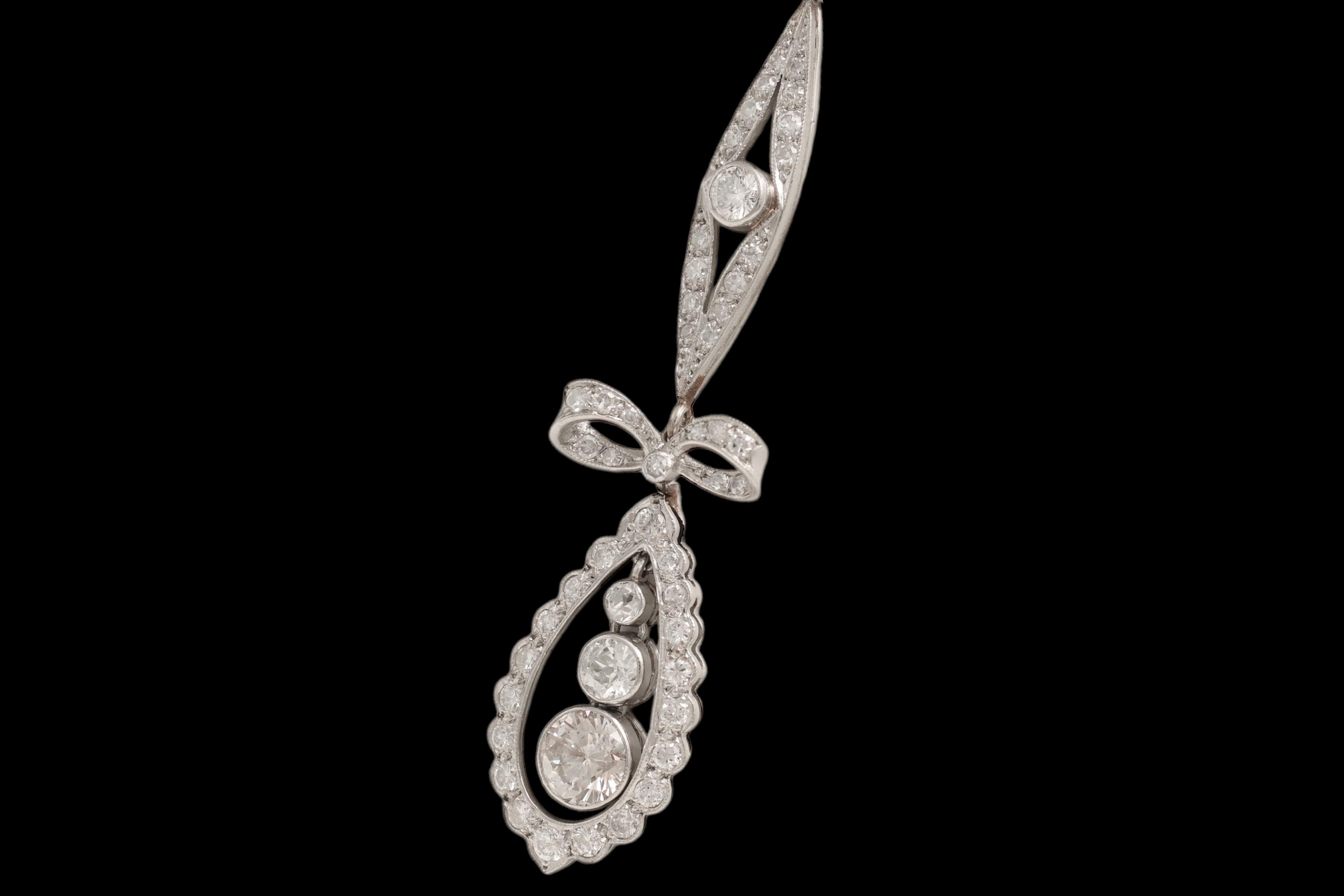 Collana Artdeco 1920 s Plainum e oro 18 Kt con diamanti in vendita 2