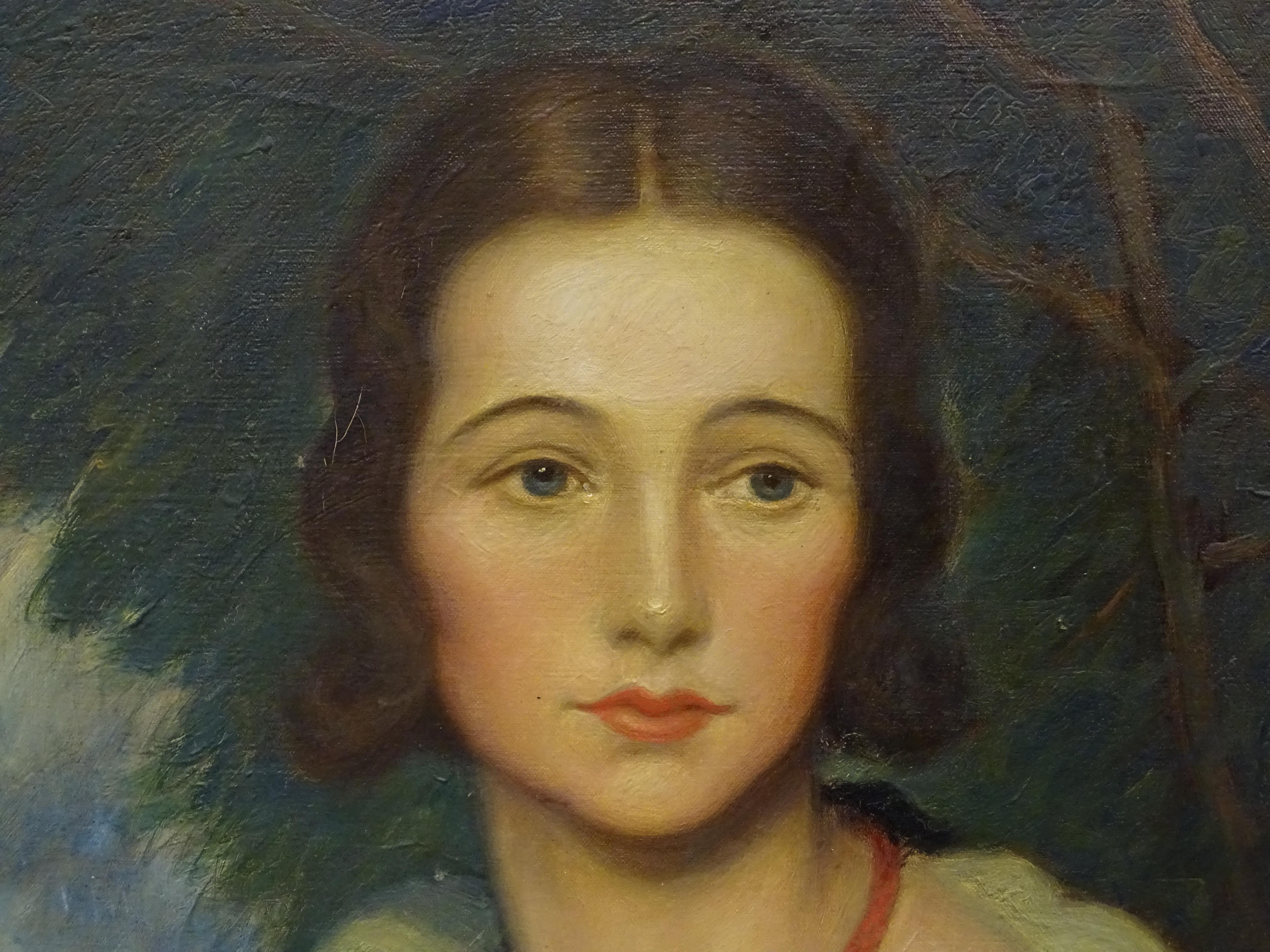 Artdeco American Painting, Portrait of Madame Valére 6