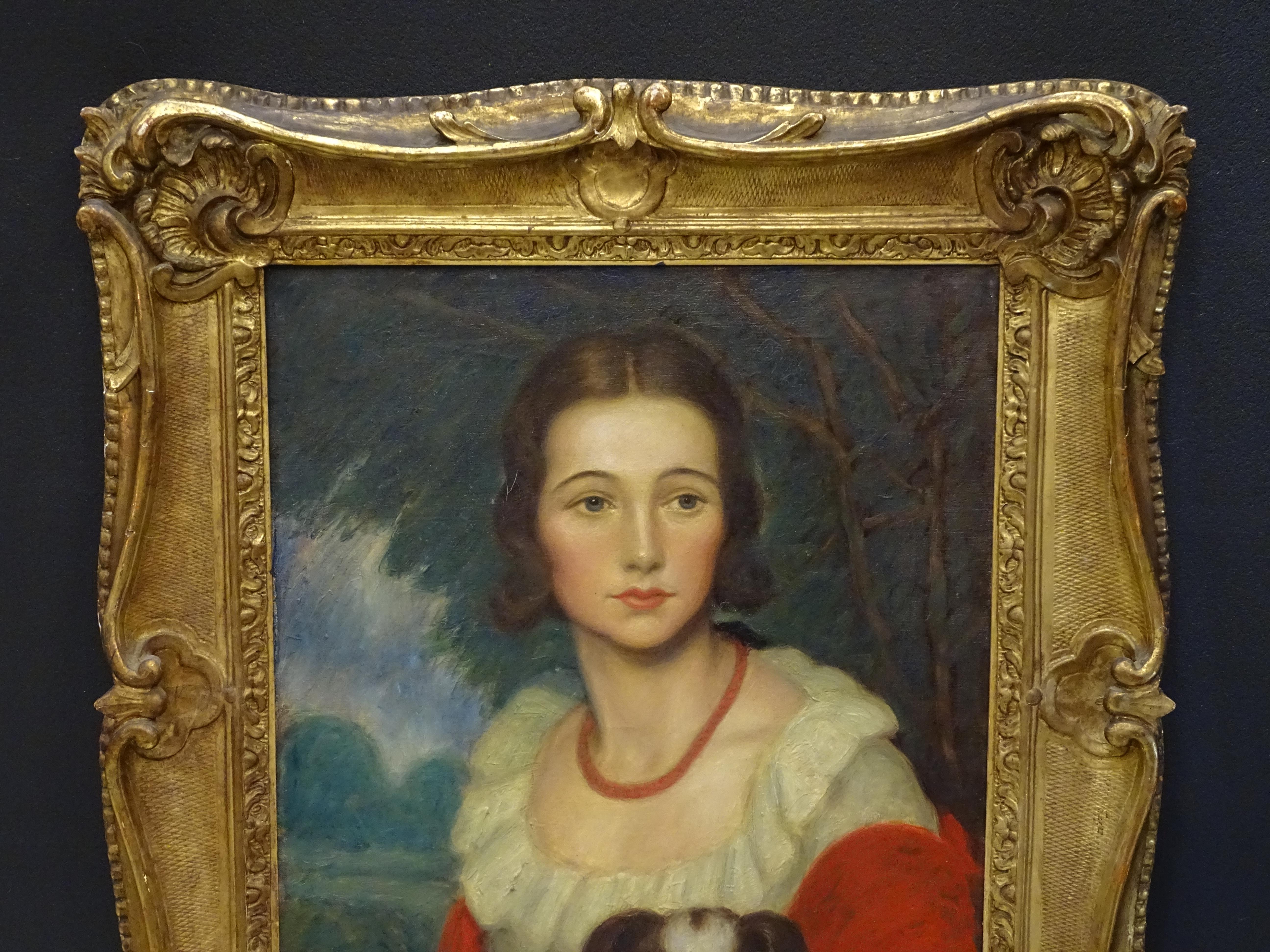 Artdeco American Painting, Portrait of Madame Valére In Good Condition In Valladolid, ES