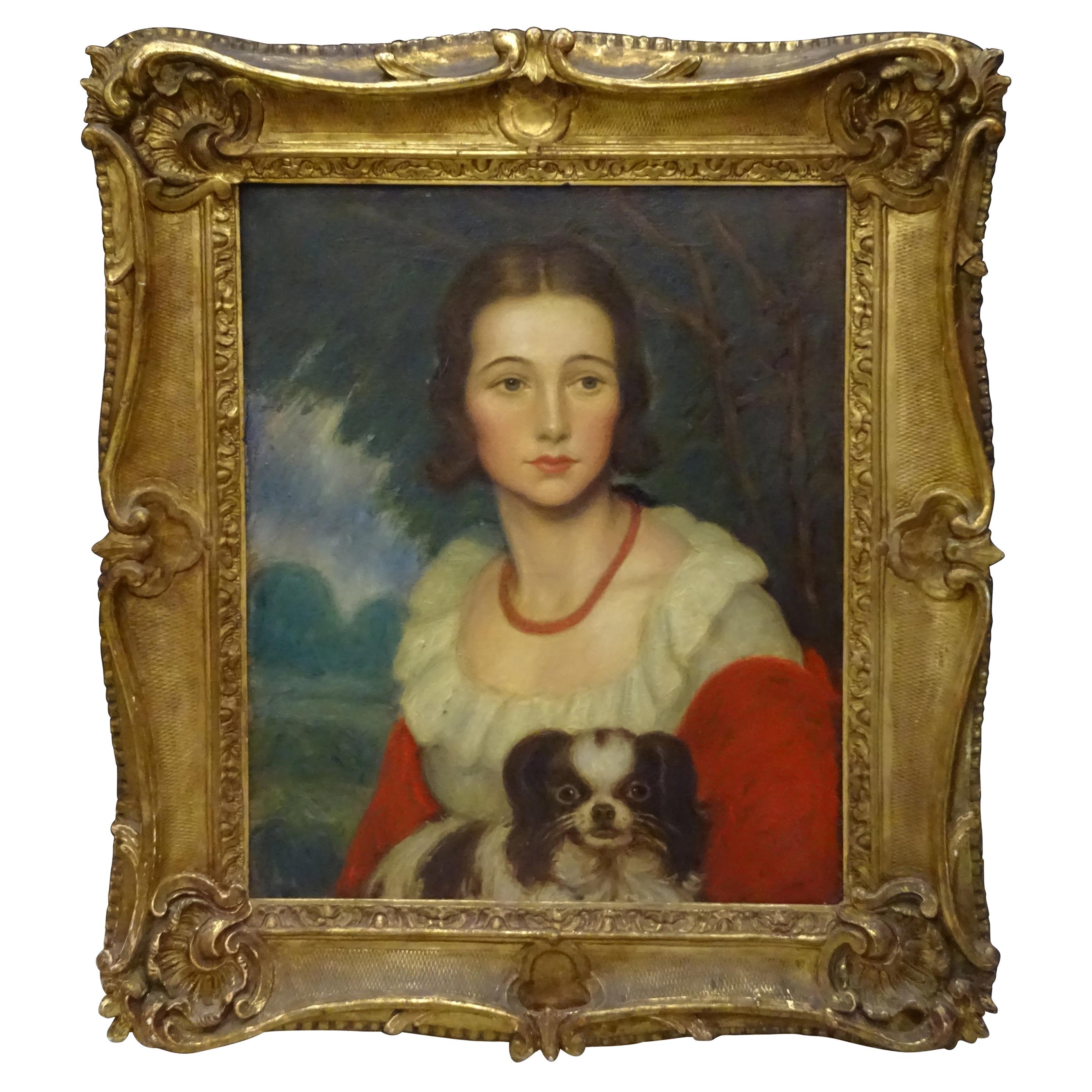 Artdeco American Painting, Portrait of Madame Valére
