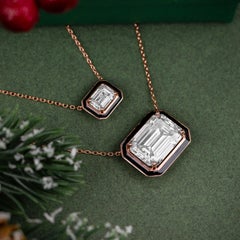 Artdeco and Pendant Necklace, Topaz Stone Necklace, 14K Gold