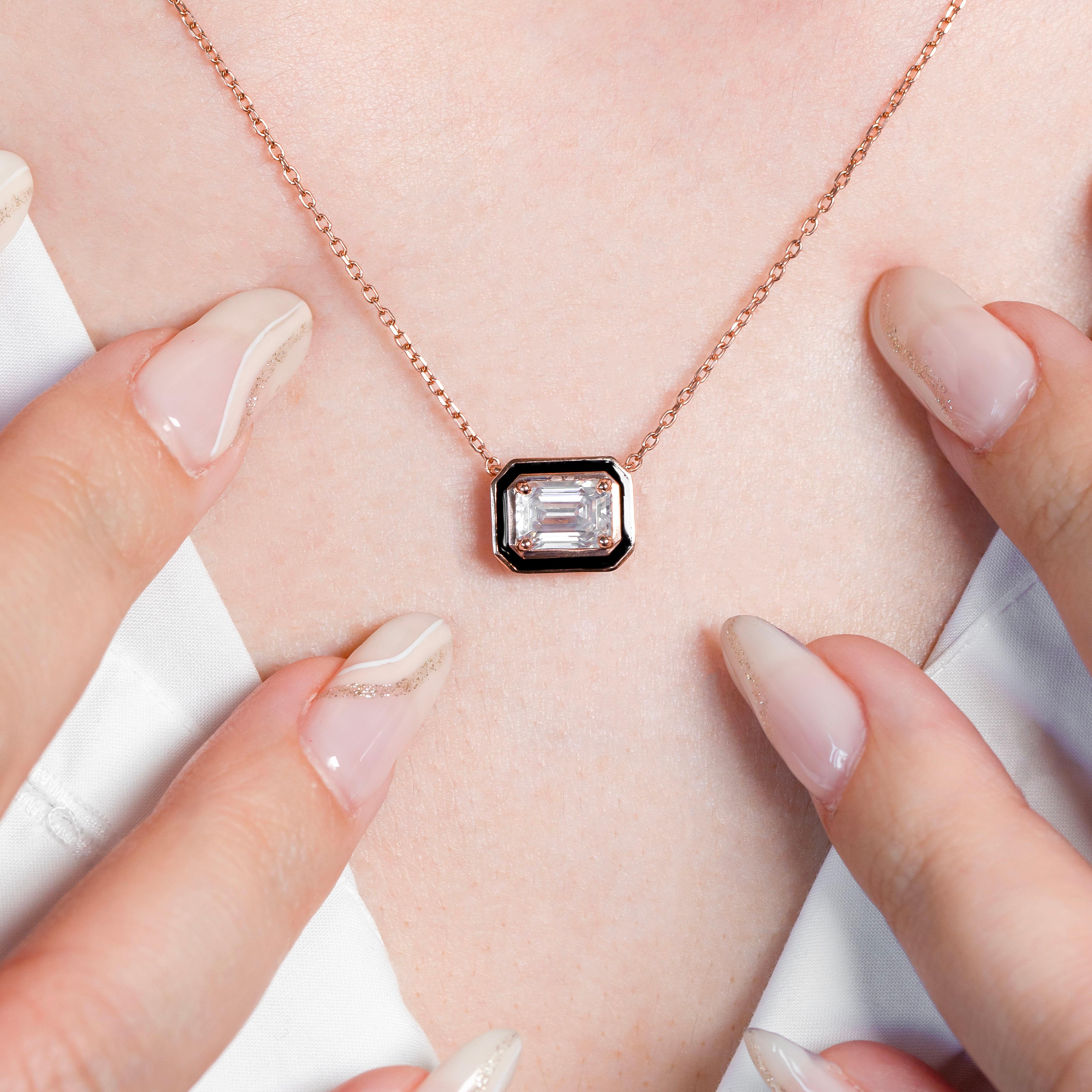 Art Deco Artdeco and Pendant Necklace, Topaz Stone Necklace, 14K Gold For Sale