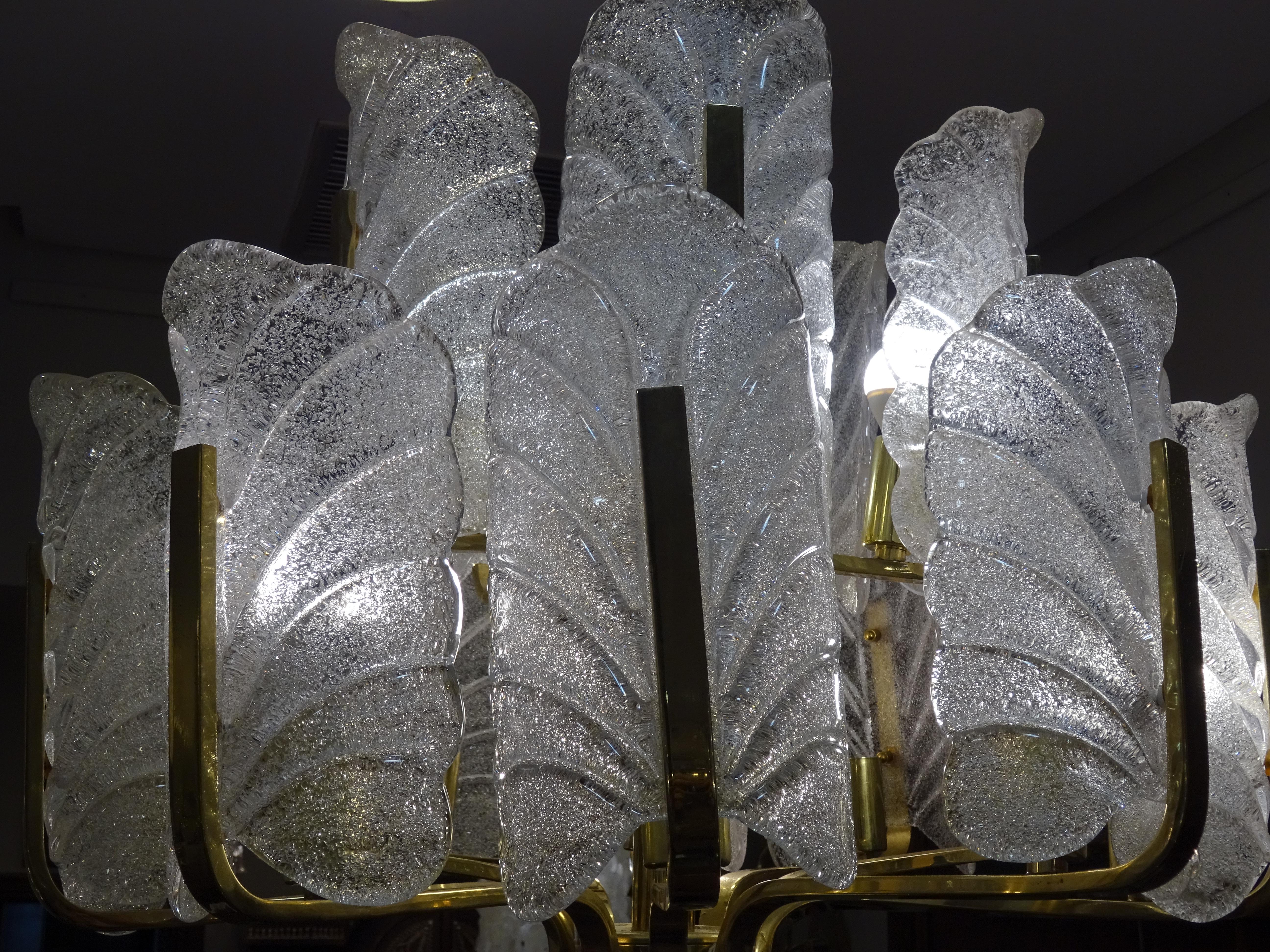 Art Deco Carl Fagerlund Chandelier for Orrefors, 1930s Sweden For Sale 5