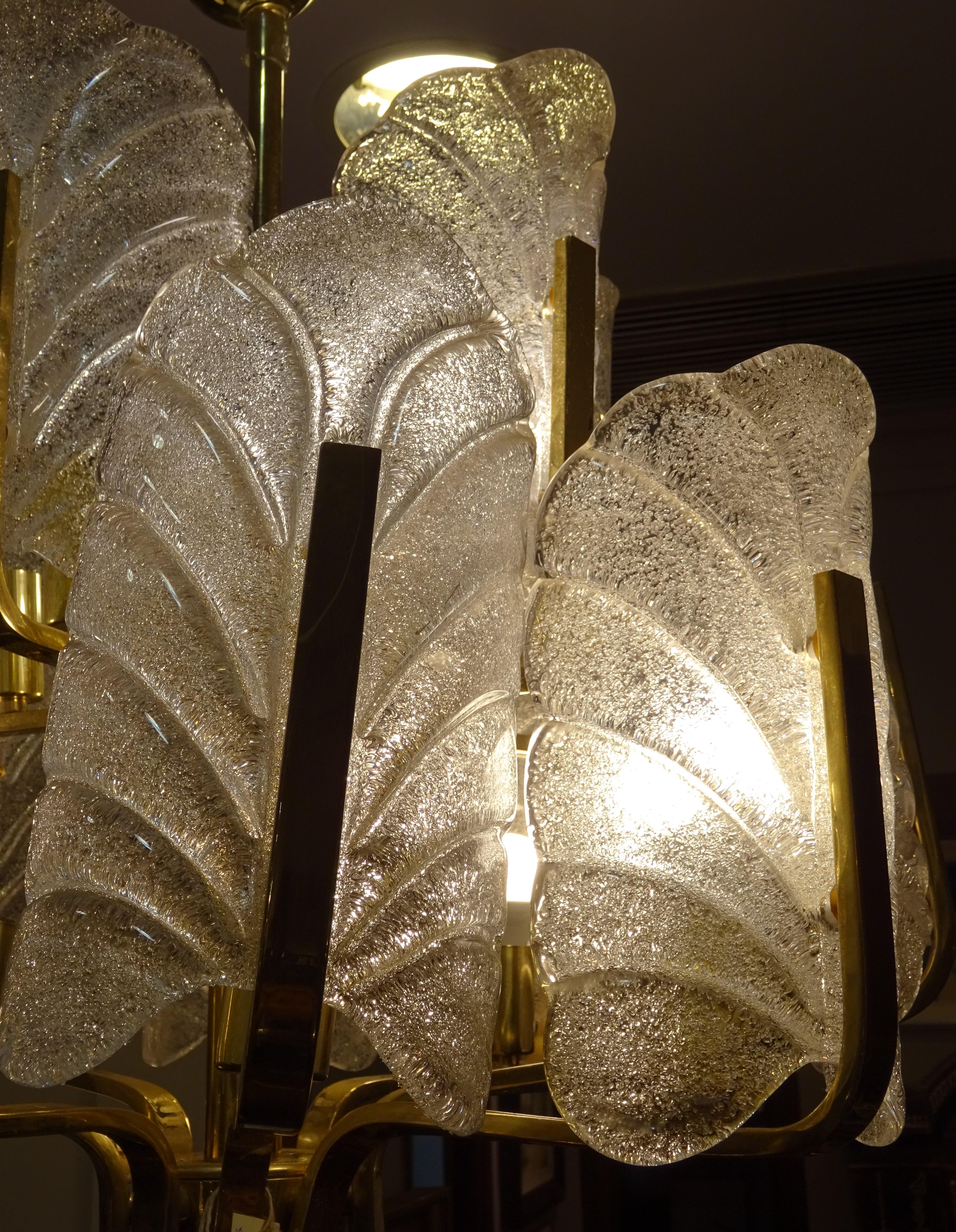 Art Deco Carl Fagerlund Chandelier for Orrefors, 1930s Sweden For Sale 7