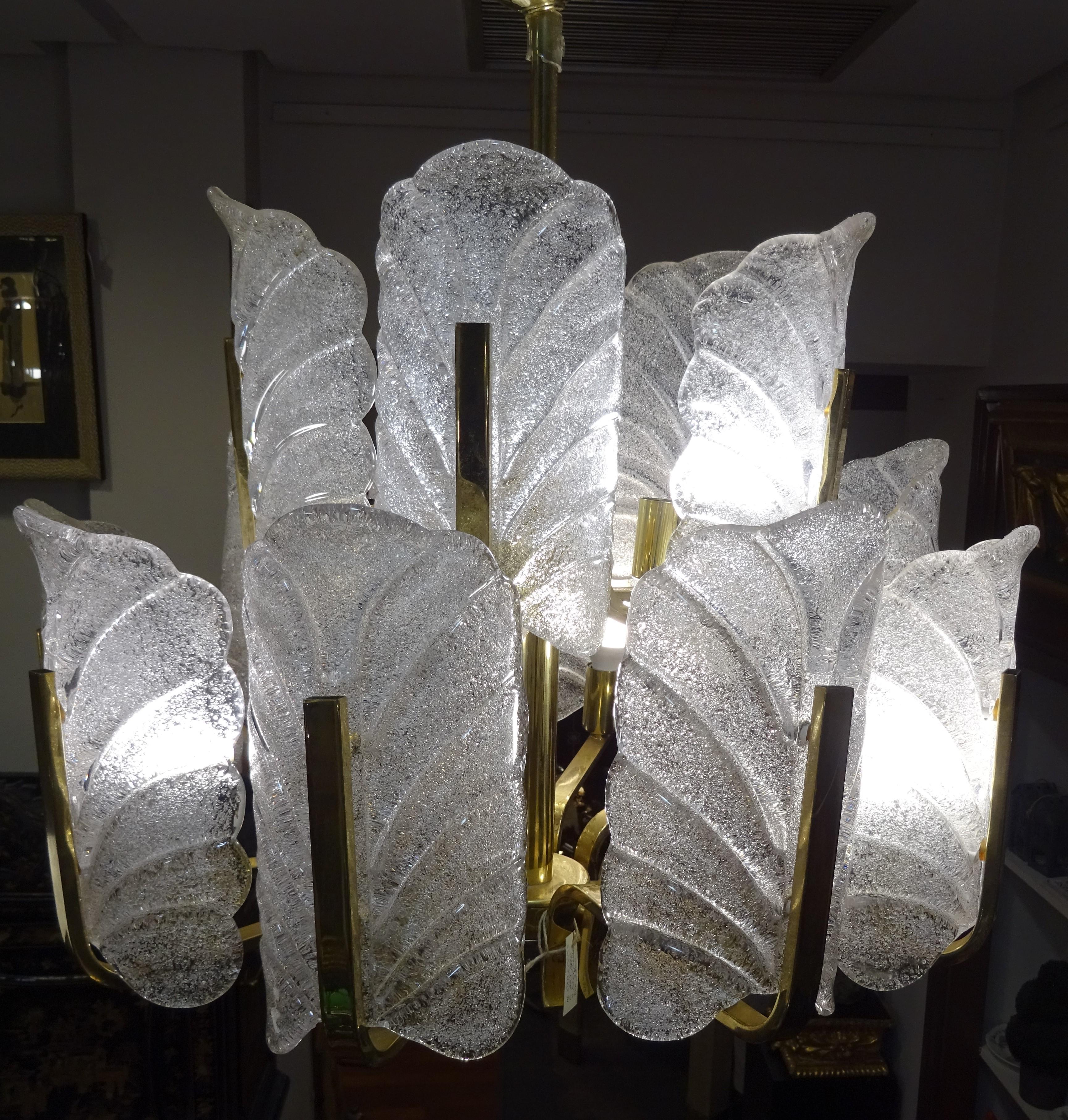 Art Deco Carl Fagerlund Chandelier for Orrefors, 1930s Sweden For Sale 9